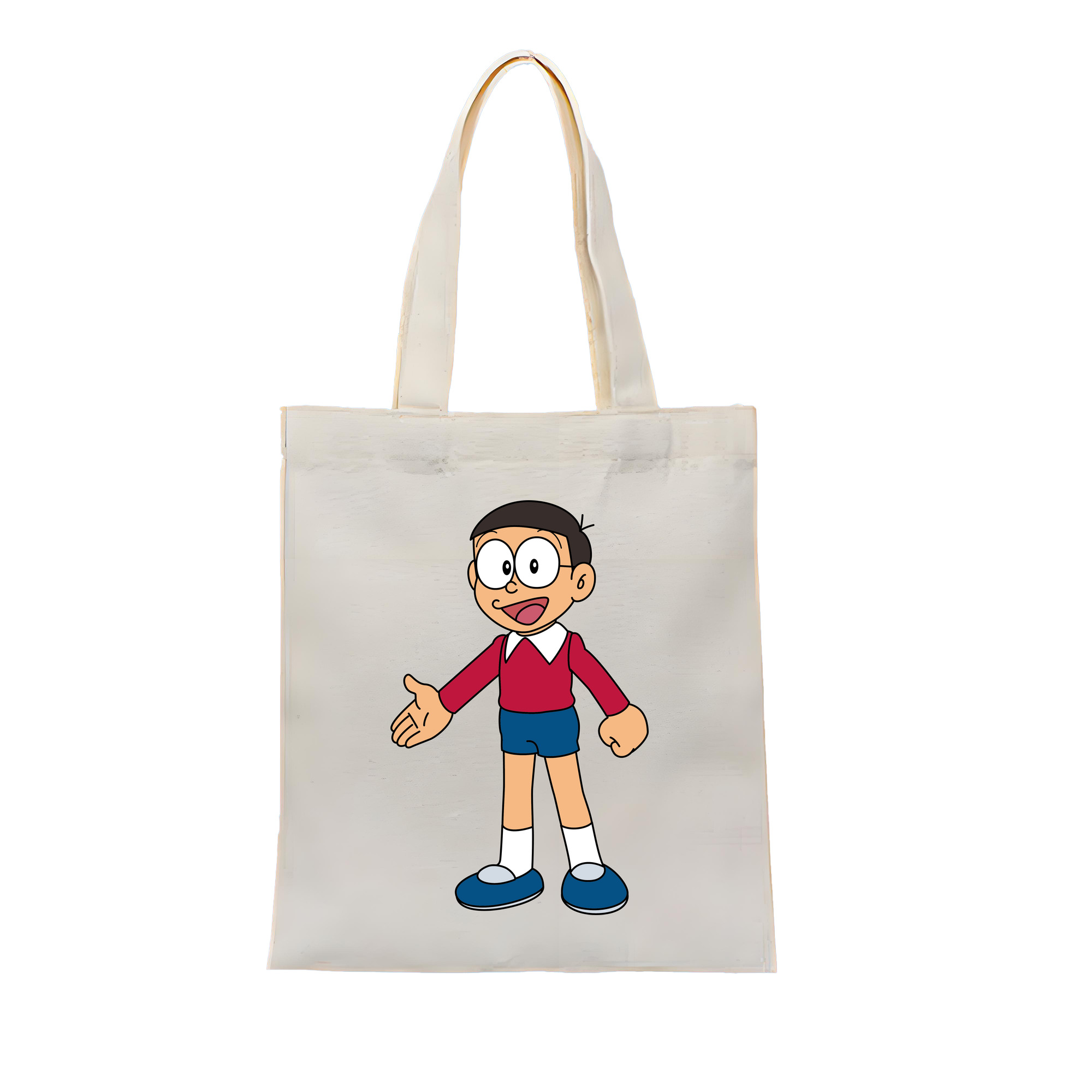 （画像用） ドラえもん 野比 のび太 Doraemon Nobita Nobi 縦型キャンバス生地手提げバッグ　トートバッグ