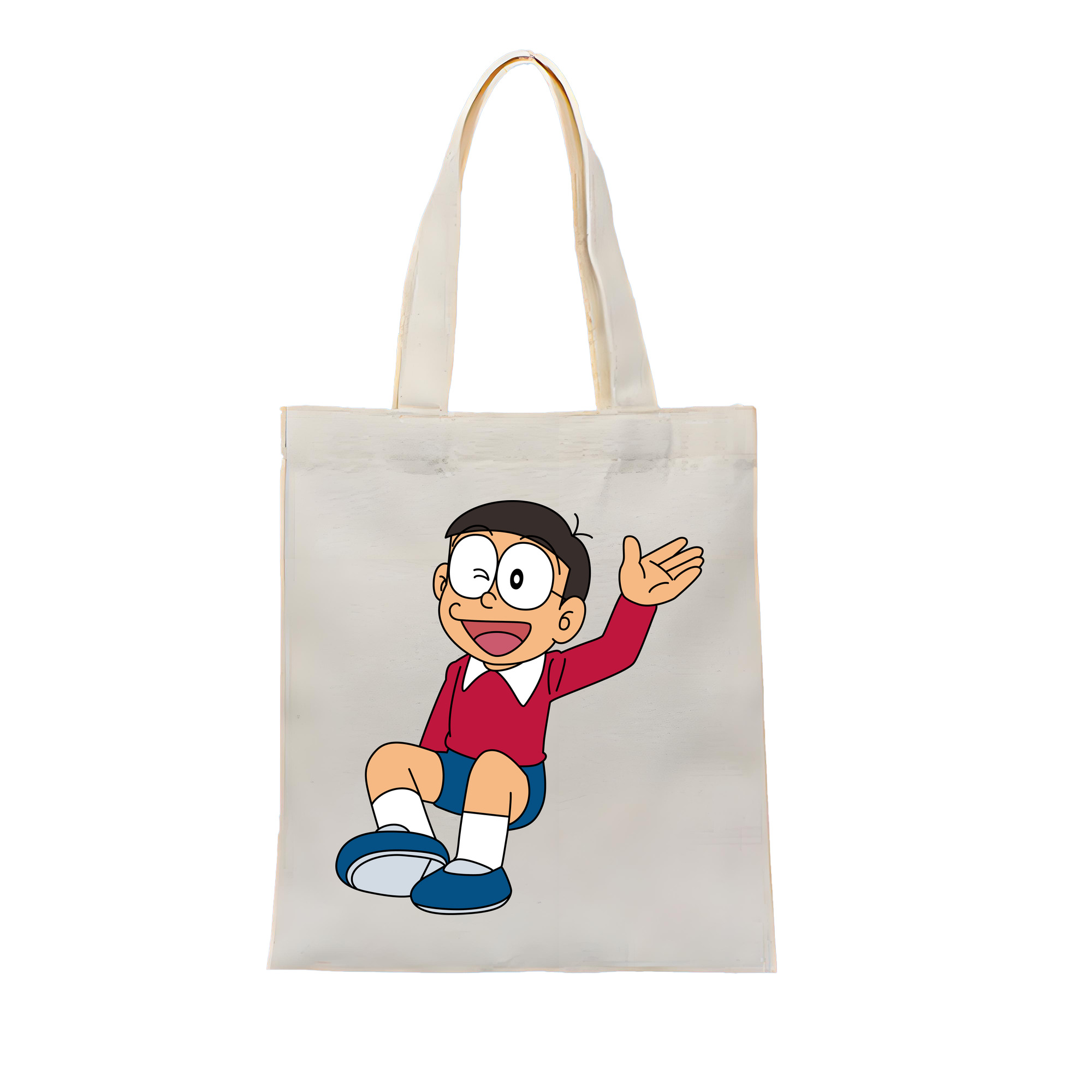 （画像用） ドラえもん 野比 のび太 Doraemon Nobita Nobi 縦型キャンバス生地手提げバッグ　トートバッグ