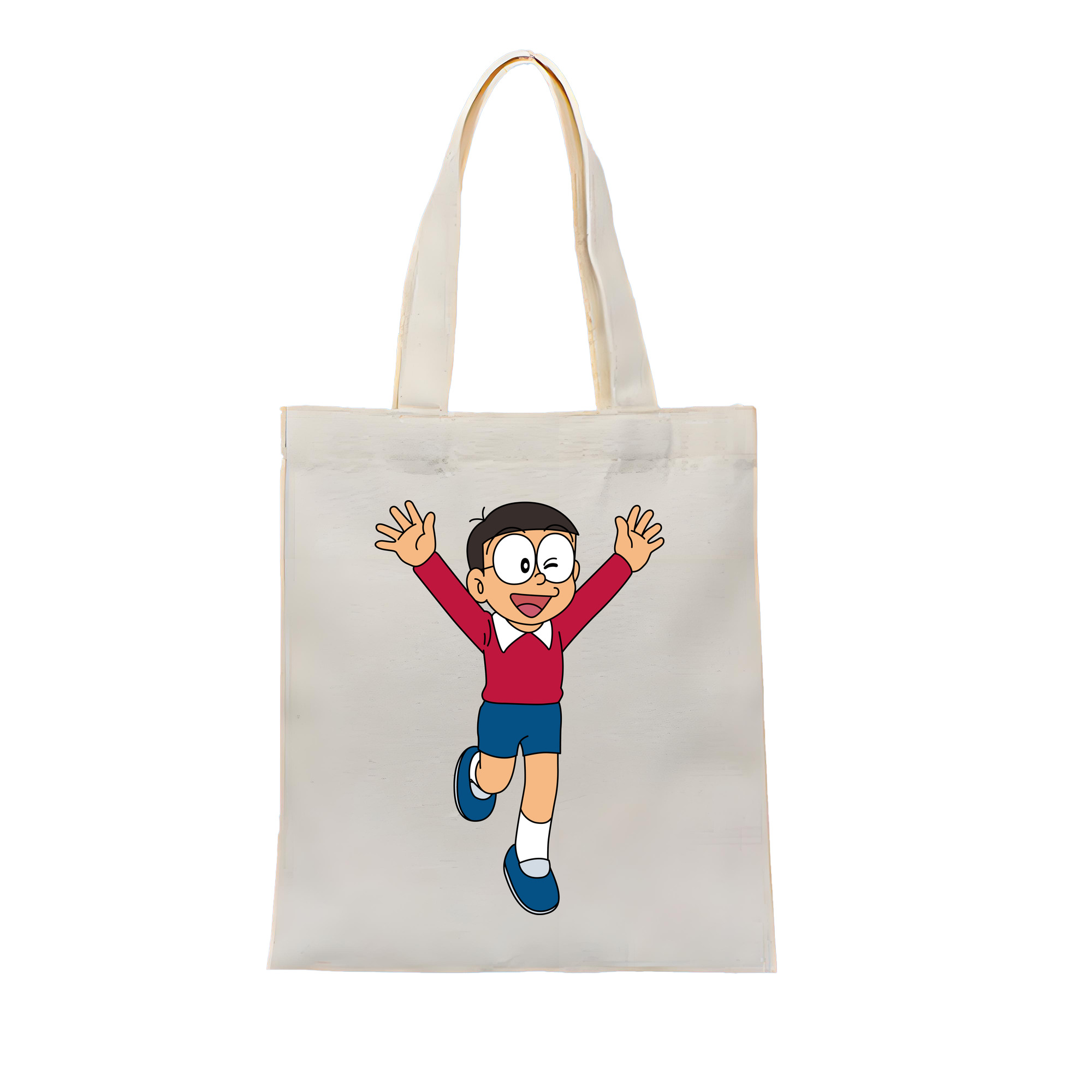 （画像用） ドラえもん 野比 のび太 Doraemon Nobita Nobi 縦型キャンバス生地手提げバッグ　トートバッグ