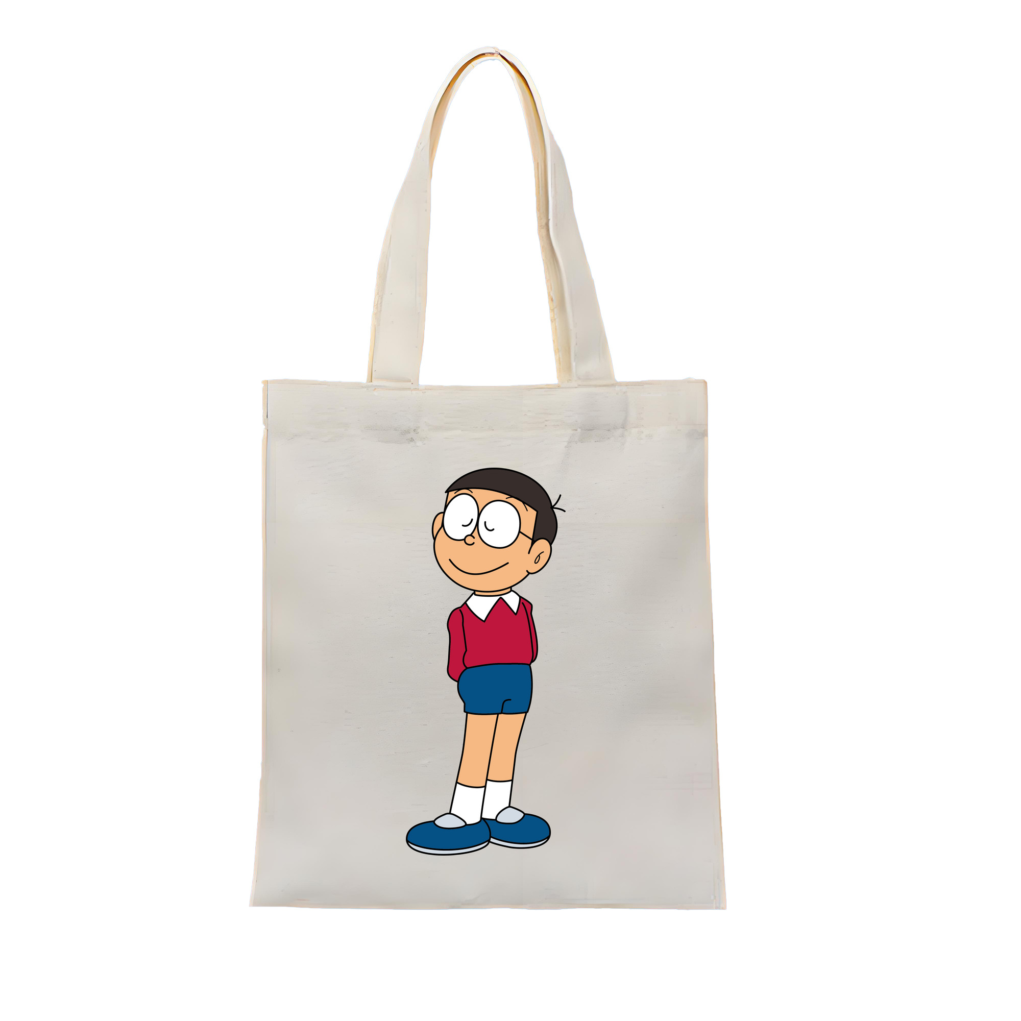 （画像用） ドラえもん 野比 のび太 Doraemon Nobita Nobi 縦型キャンバス生地手提げバッグ　トートバッグ