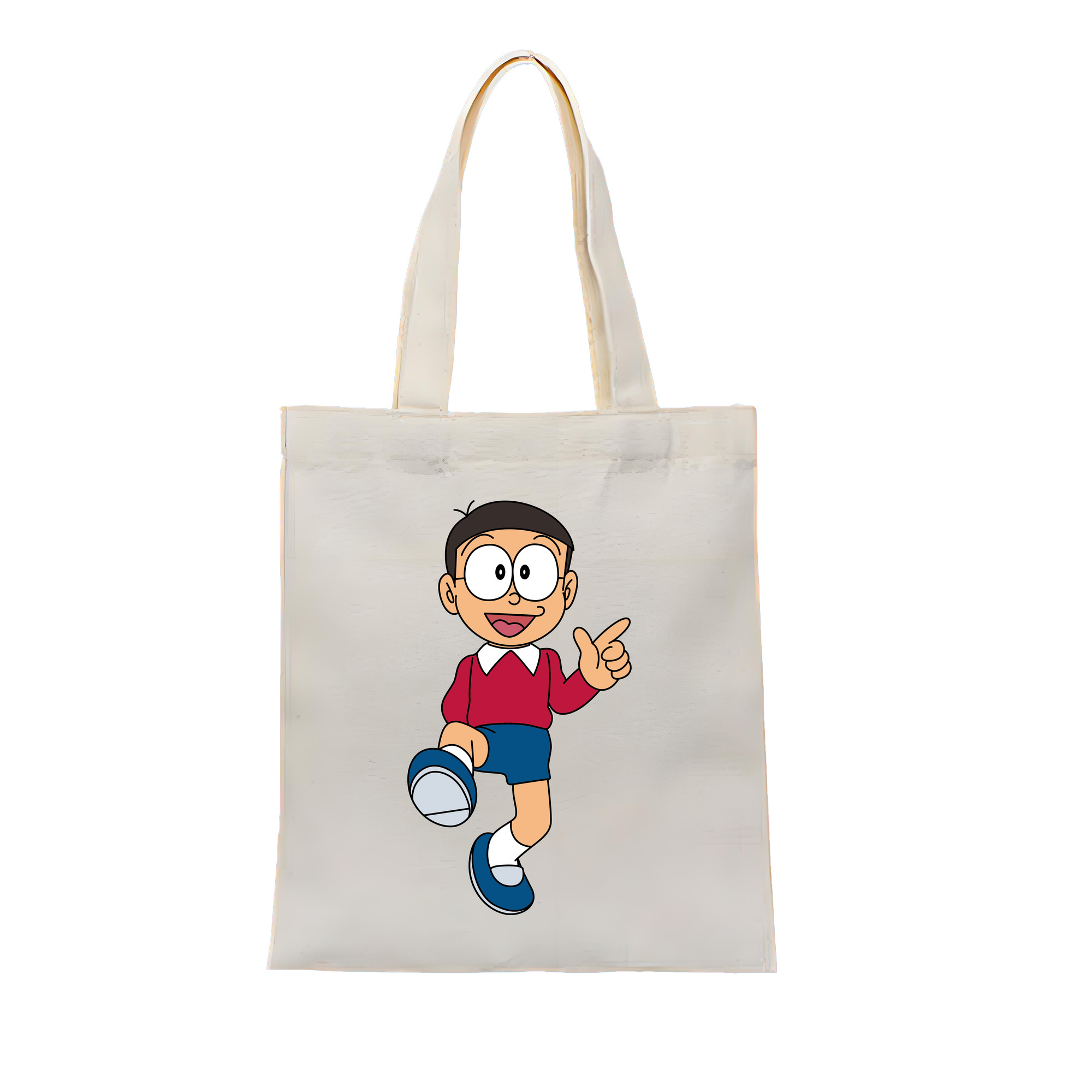 （画像用） ドラえもん 野比 のび太 Doraemon Nobita Nobi 縦型キャンバス生地手提げバッグ　トートバッグ
