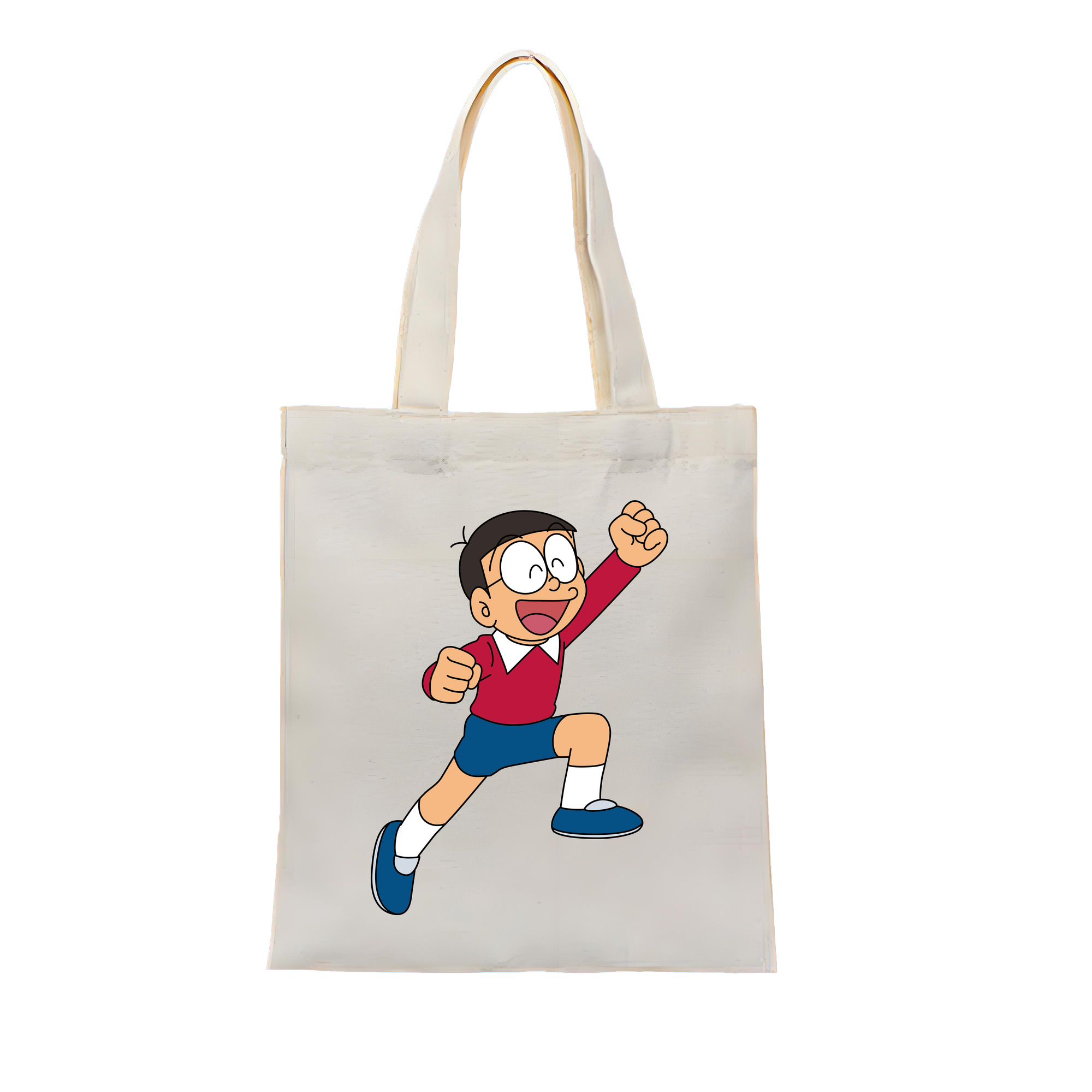 （画像用） ドラえもん 野比 のび太 Doraemon Nobita Nobi 縦型キャンバス生地手提げバッグ　トートバッグ