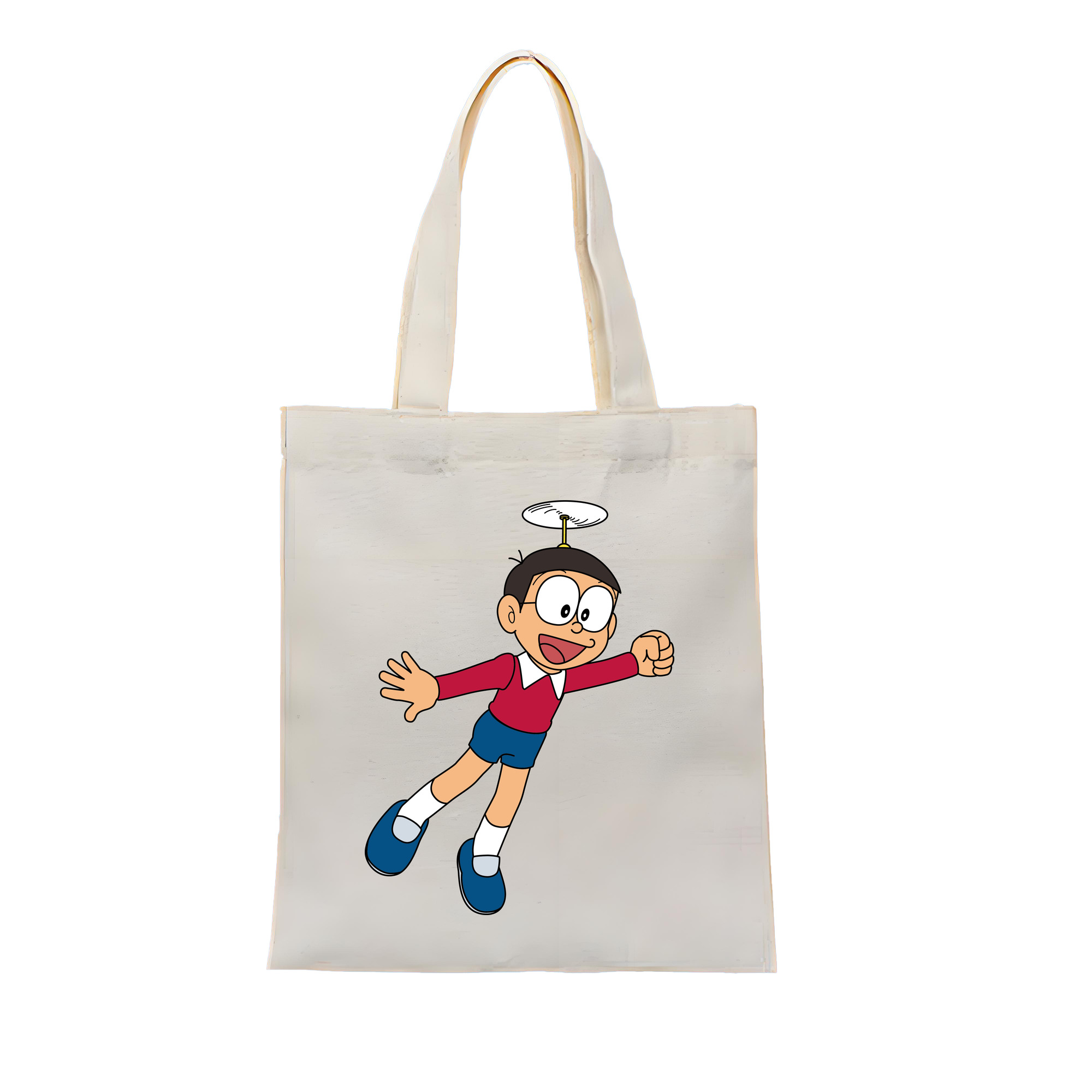 （画像用） ドラえもん 野比 のび太 Doraemon Nobita Nobi 縦型キャンバス生地手提げバッグ　トートバッグ