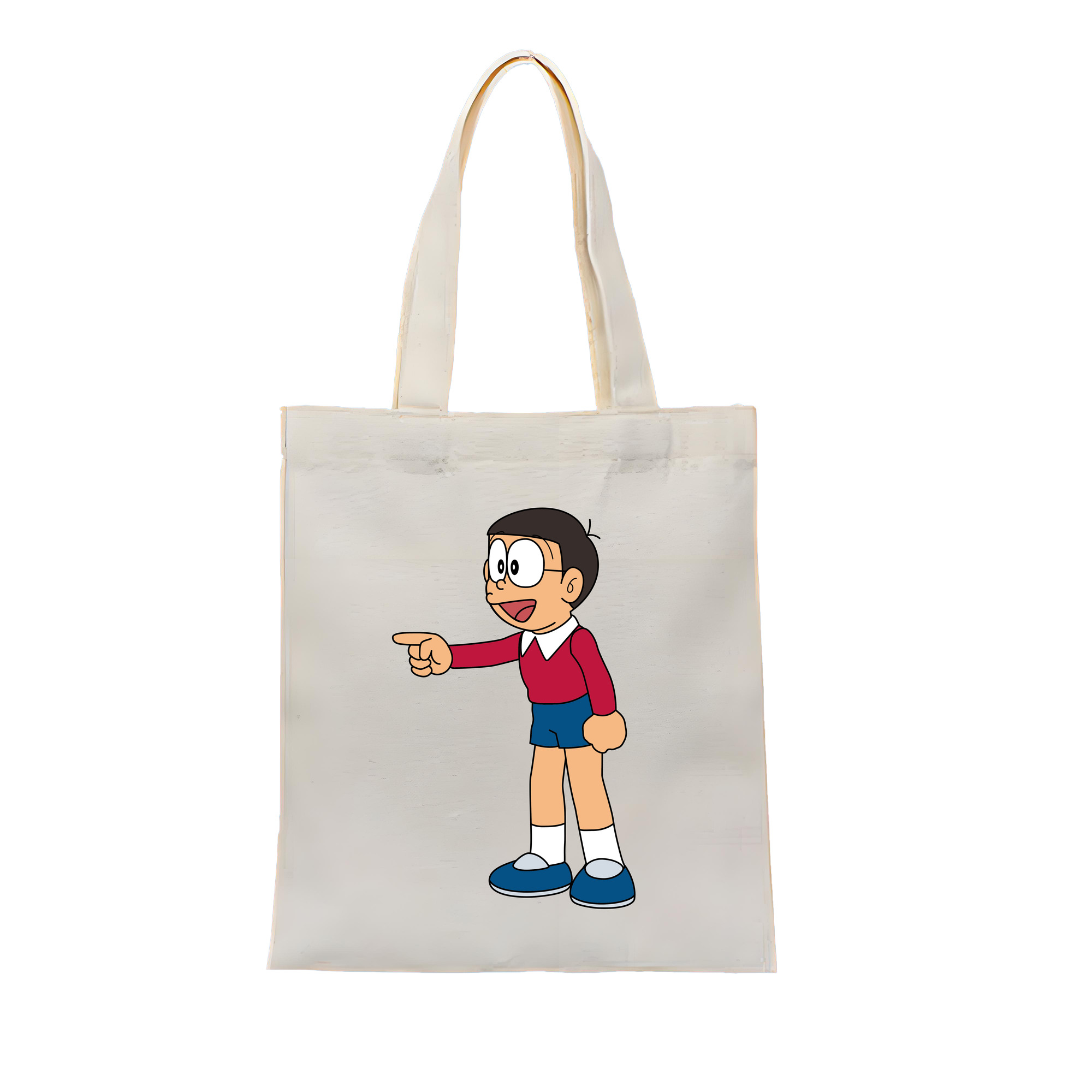 （画像用） ドラえもん 野比 のび太 Doraemon Nobita Nobi 縦型キャンバス生地手提げバッグ　トートバッグ
