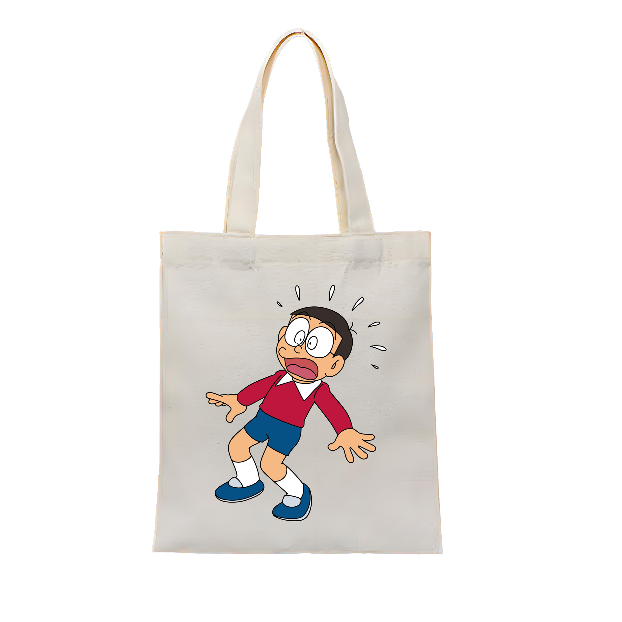 （画像用） ドラえもん 野比 のび太 Doraemon Nobita Nobi 縦型キャンバス生地手提げバッグ　トートバッグ