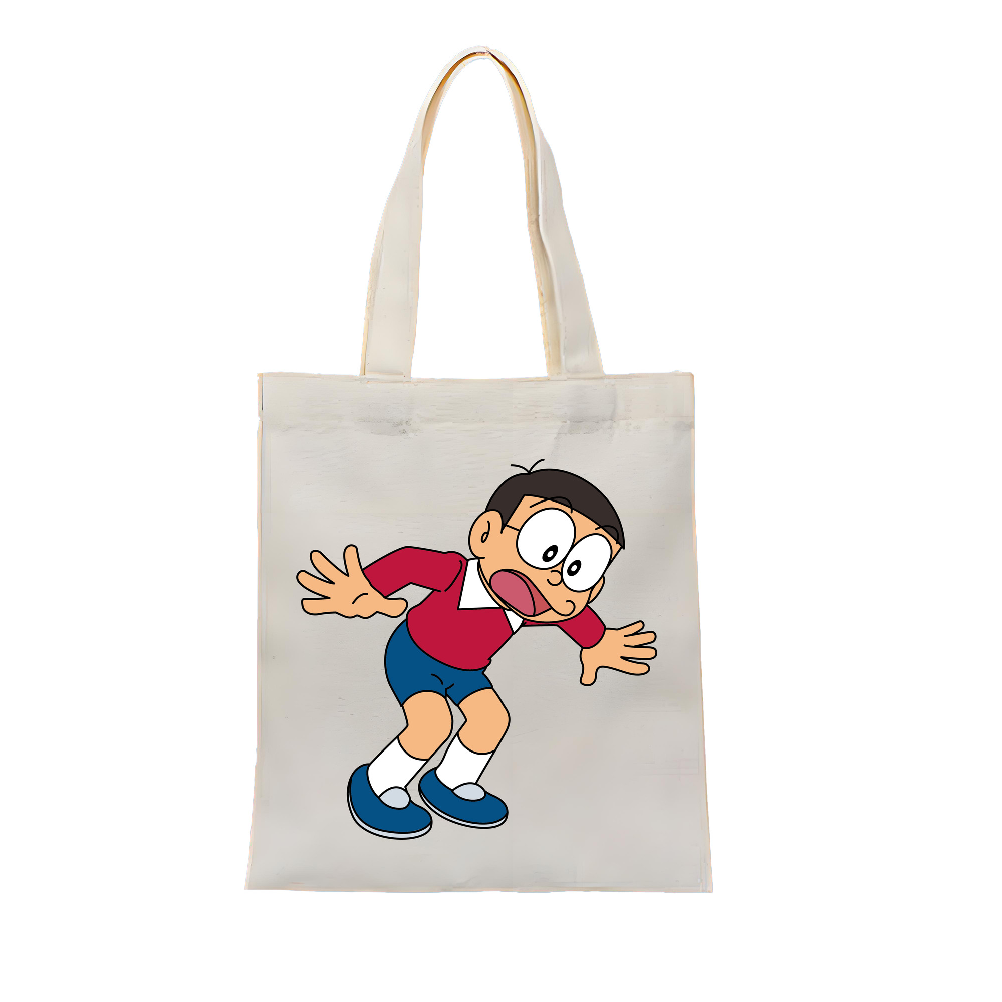 （画像用） ドラえもん 野比 のび太 Doraemon Nobita Nobi 縦型キャンバス生地手提げバッグ　トートバッグ