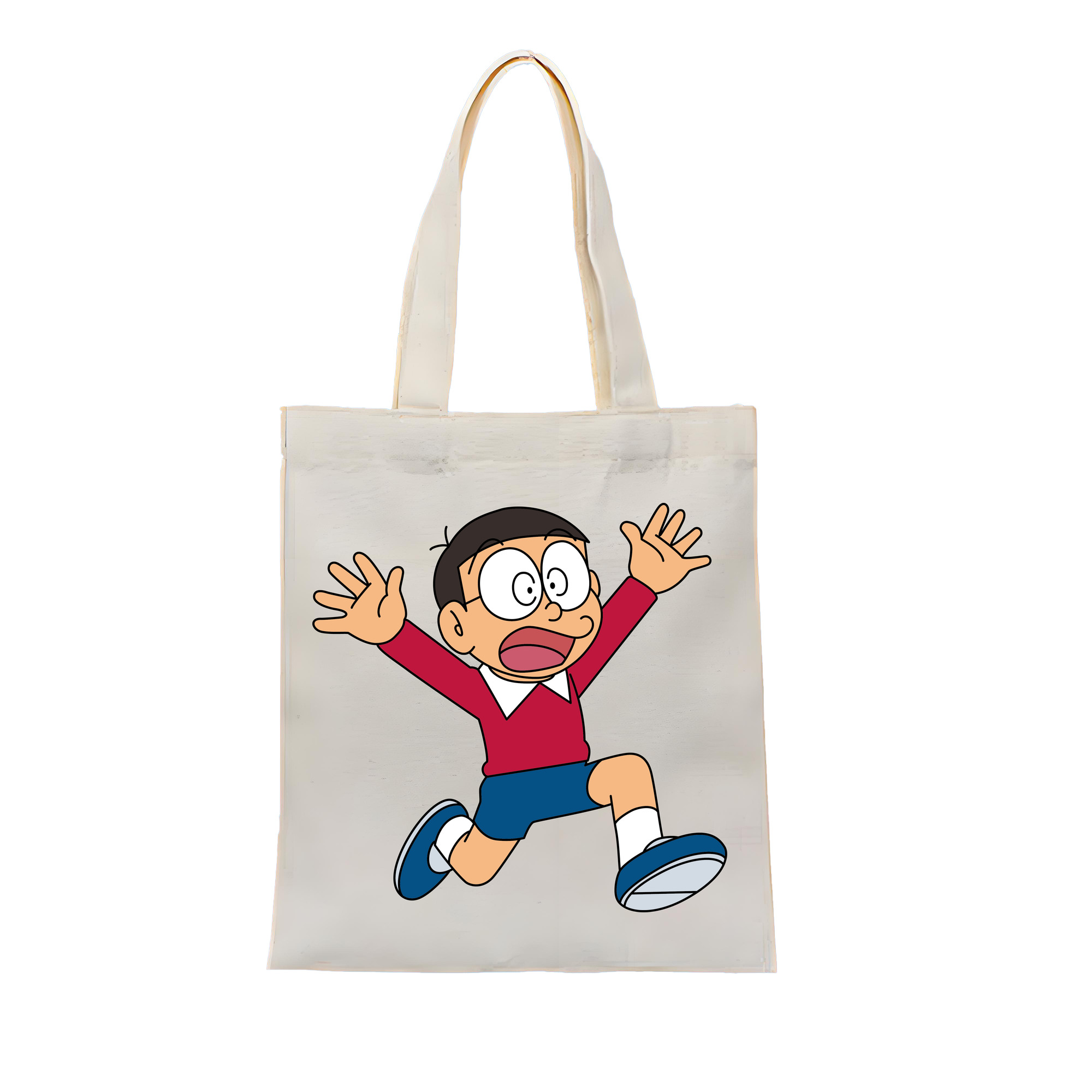 （画像用） ドラえもん 野比 のび太 Doraemon Nobita Nobi 縦型キャンバス生地手提げバッグ　トートバッグ