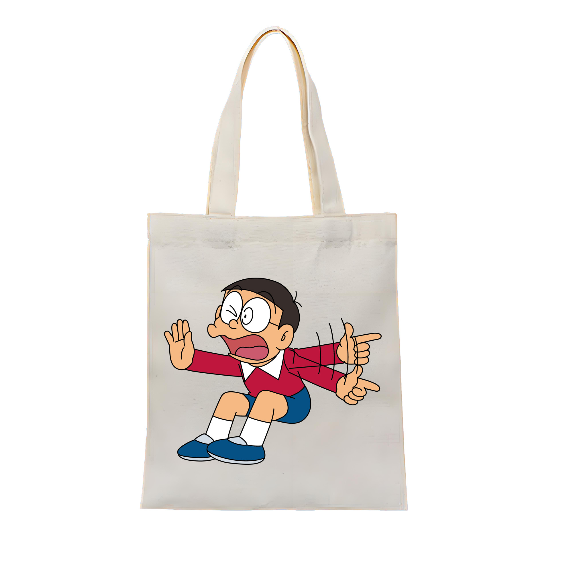 （画像用） ドラえもん 野比 のび太 Doraemon Nobita Nobi 縦型キャンバス生地手提げバッグ　トートバッグ