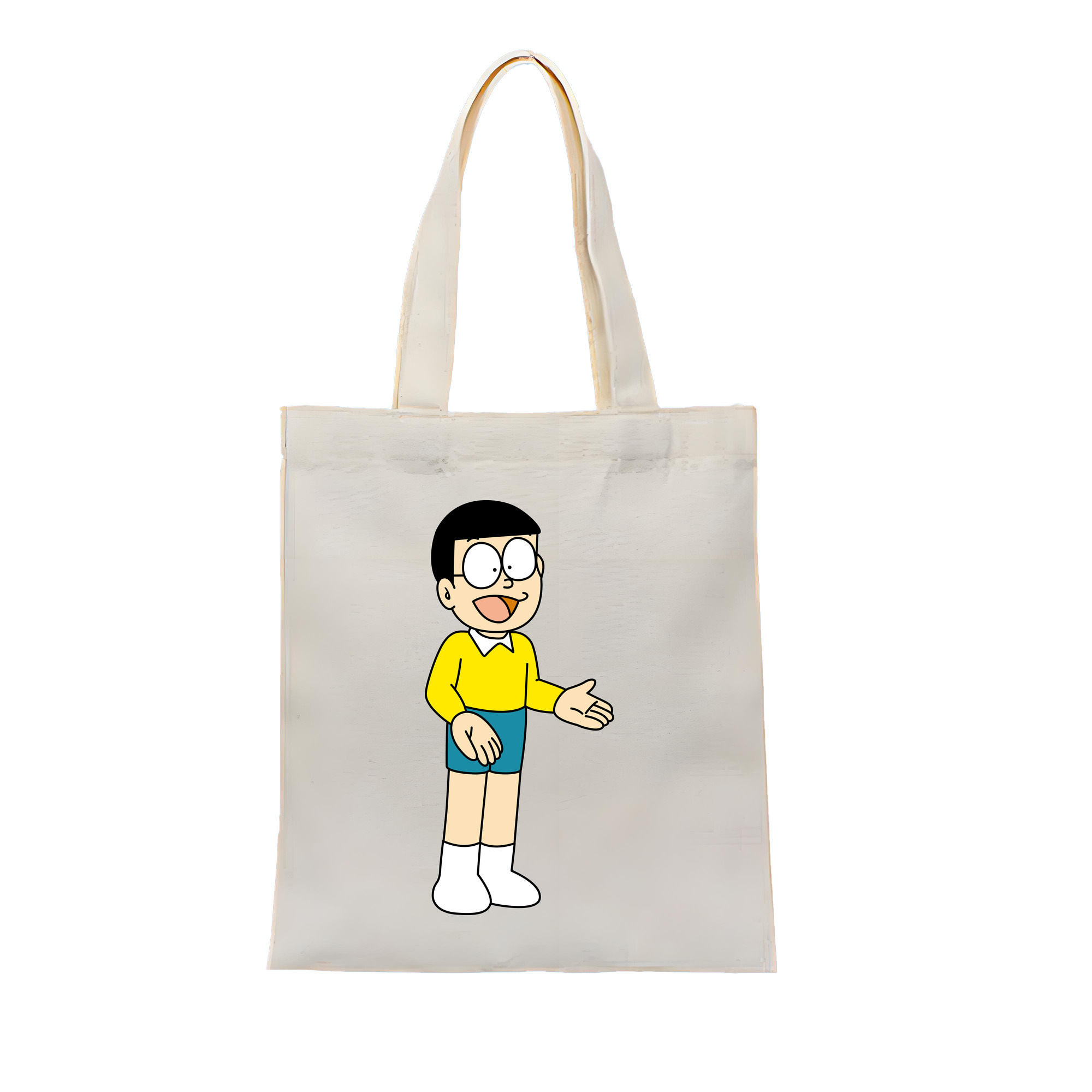 （画像用） ドラえもん 野比 のび太 Doraemon Nobita Nobi 縦型キャンバス生地手提げバッグ　トートバッグ