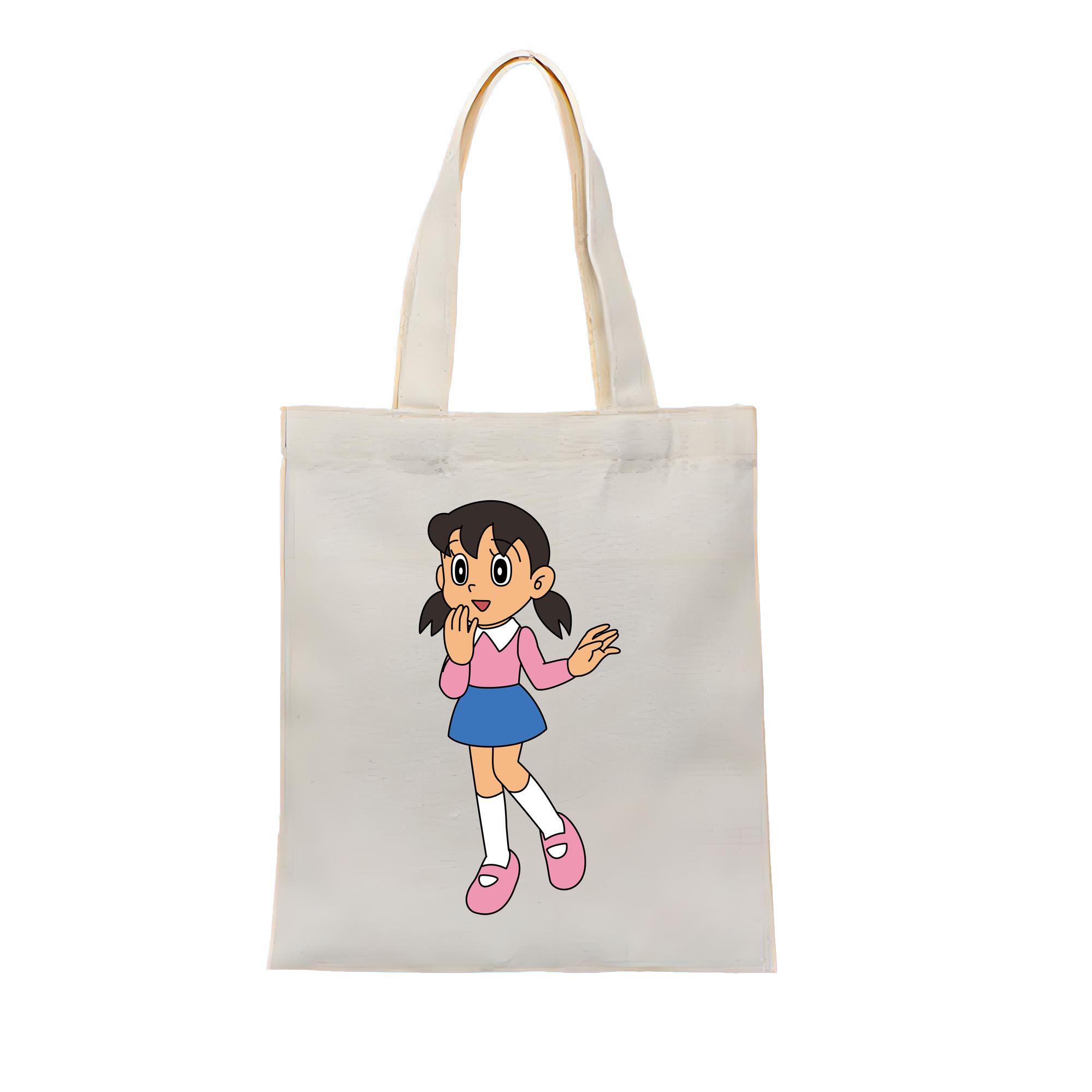 （画像用） ドラえもん みなもと しずか Doraemon Shizuka Minamoto 縦型キャンバス生地手提げバッグ　トートバッグ