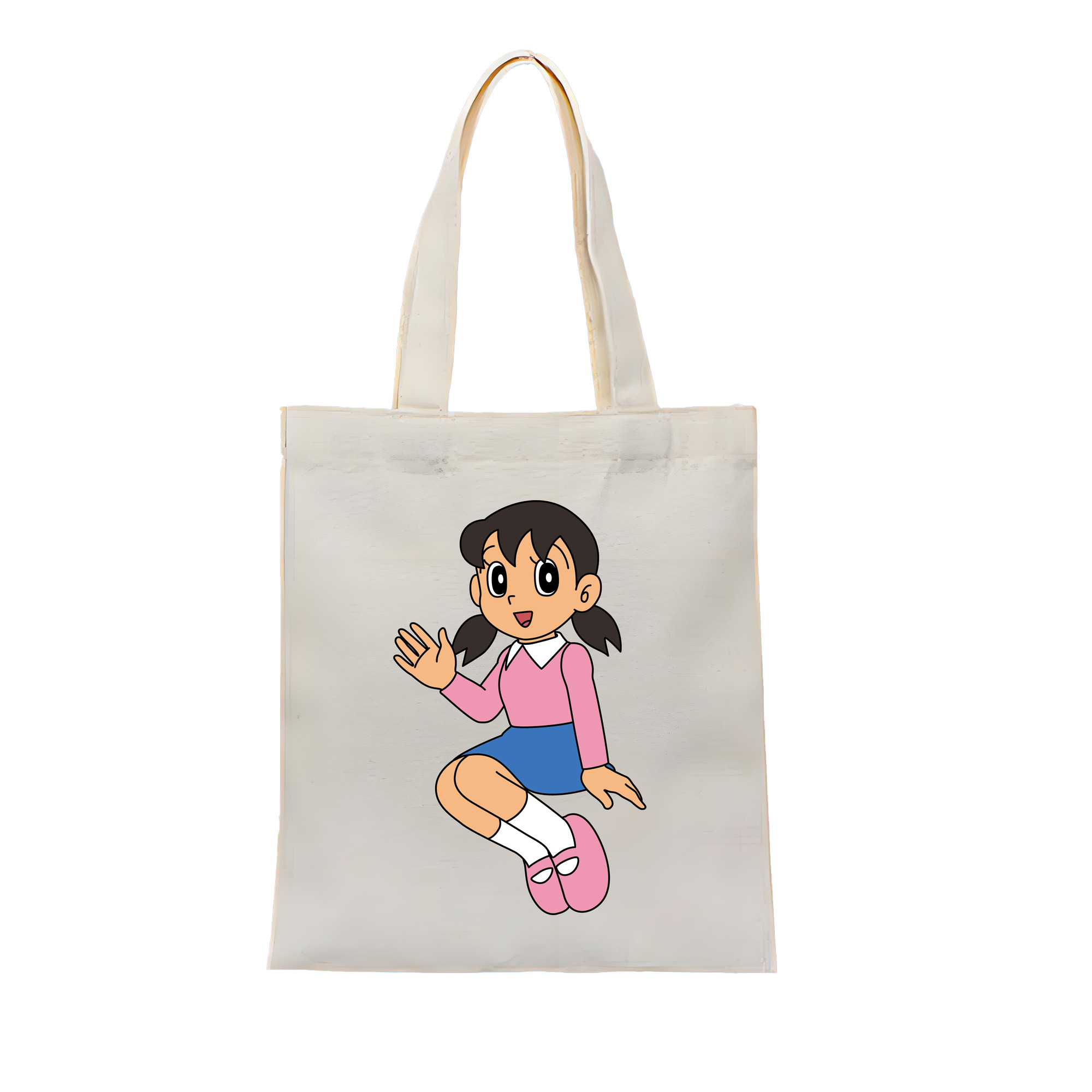 （画像用） ドラえもん みなもと しずか Doraemon Shizuka Minamoto 縦型キャンバス生地手提げバッグ　トートバッグ
