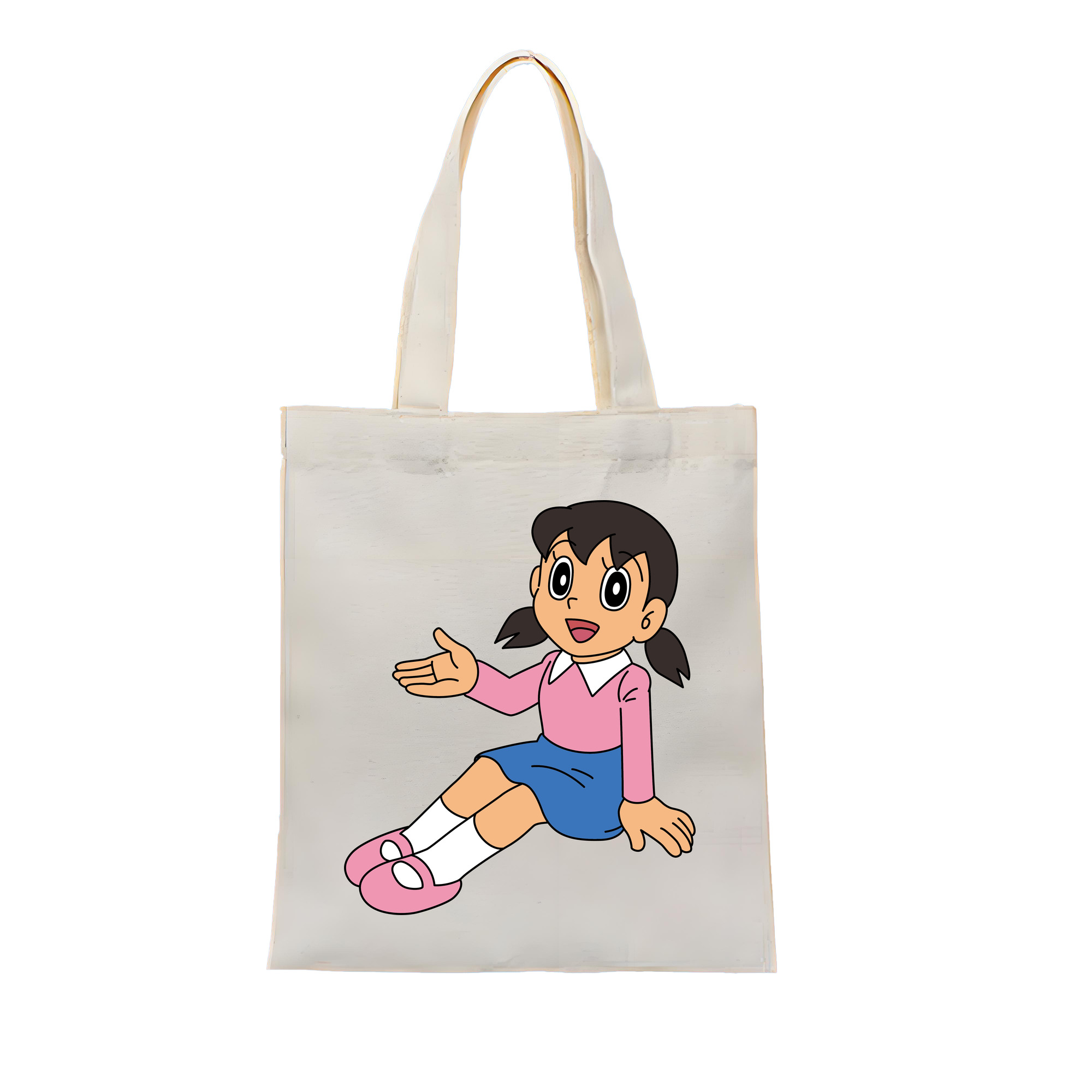 （画像用） ドラえもん みなもと しずか Doraemon Shizuka Minamoto 縦型キャンバス生地手提げバッグ　トートバッグ