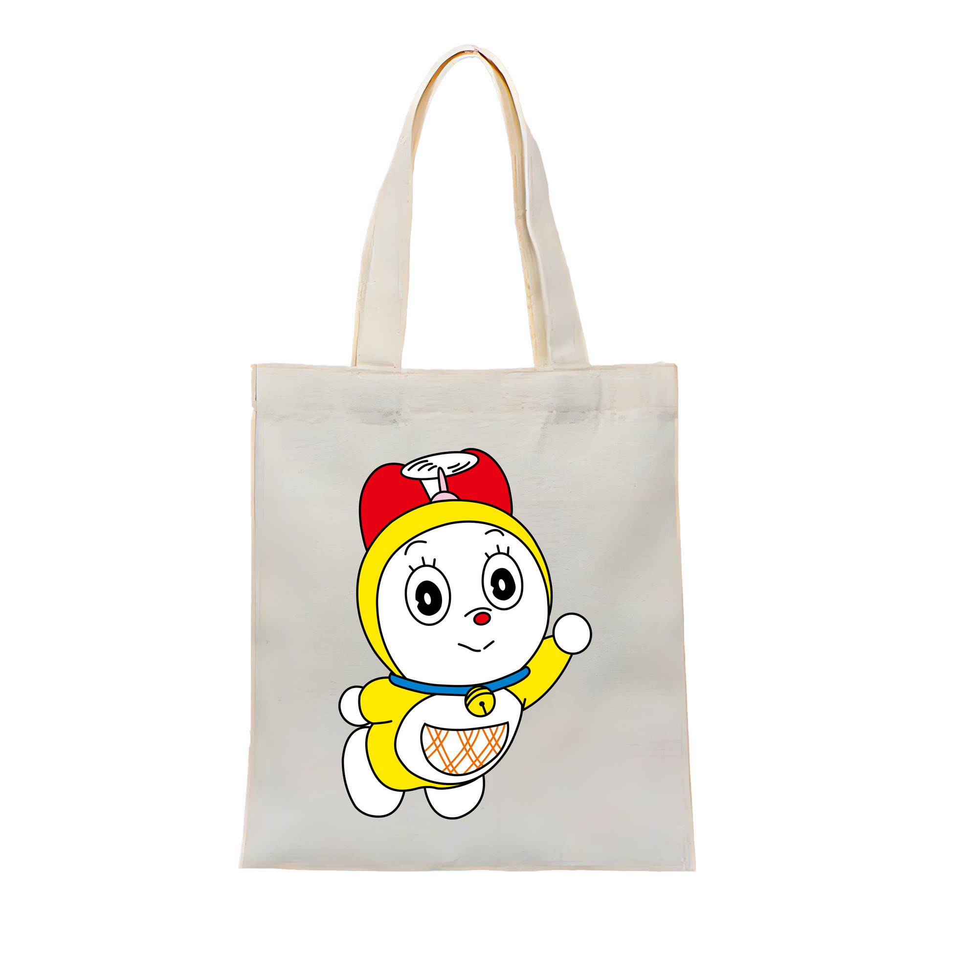 （画像用） ドラえもん ドラミ Doraemon Dorami 縦型キャンバス生地手提げバッグ　トートバッグ