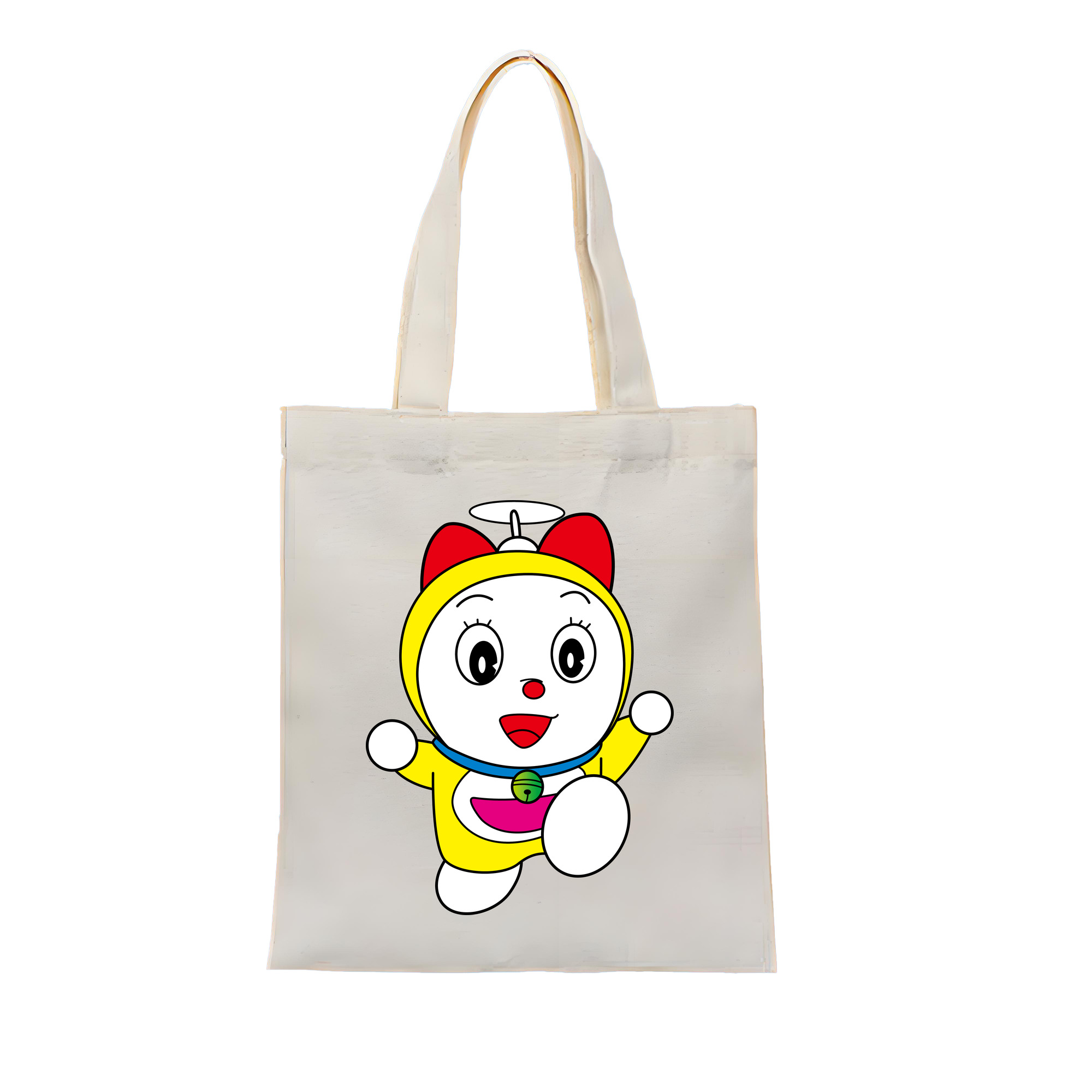 （画像用） ドラえもん ドラミ Doraemon Dorami 縦型キャンバス生地手提げバッグ　トートバッグ