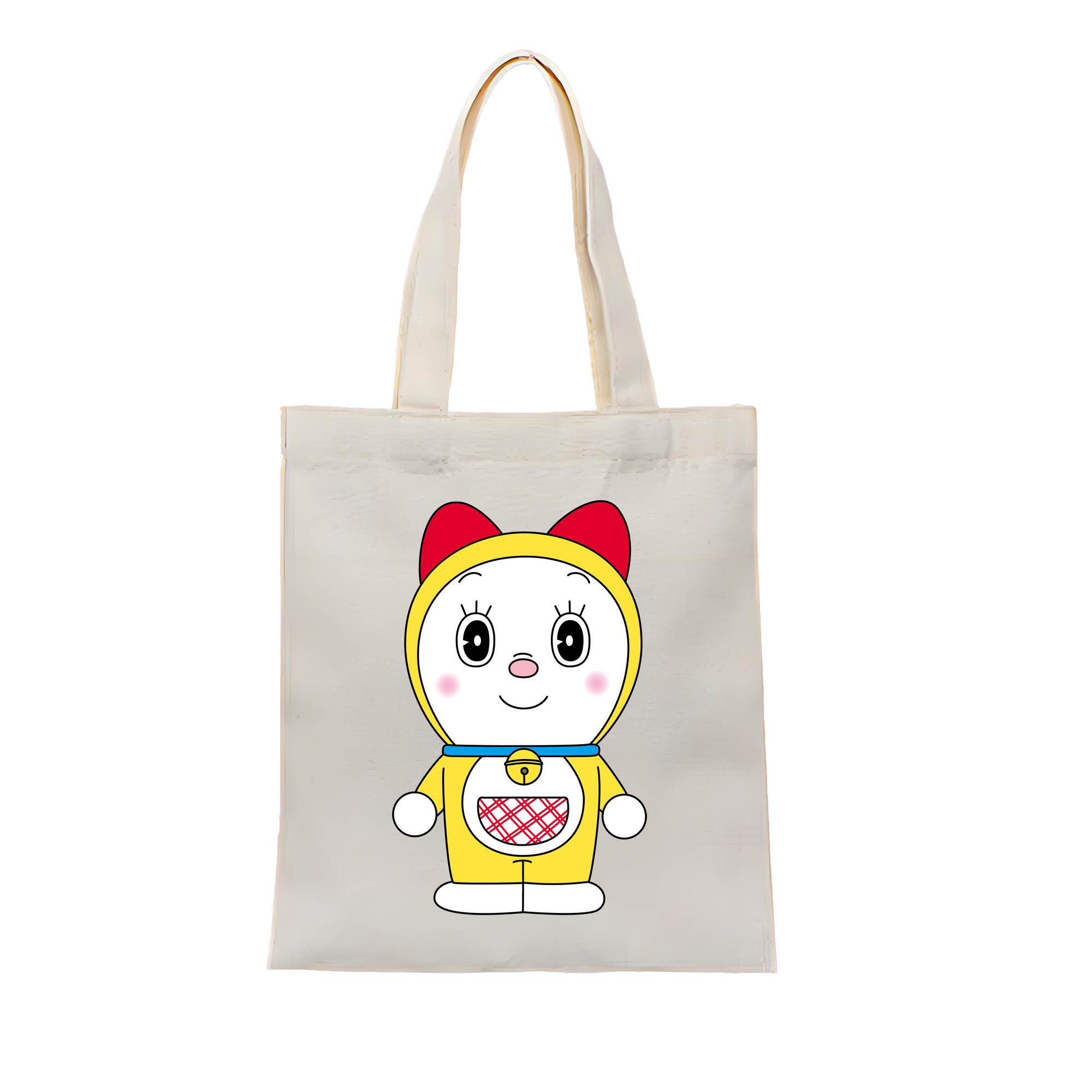 （画像用） ドラえもん ドラミ Doraemon Dorami 縦型キャンバス生地手提げバッグ　トートバッグ