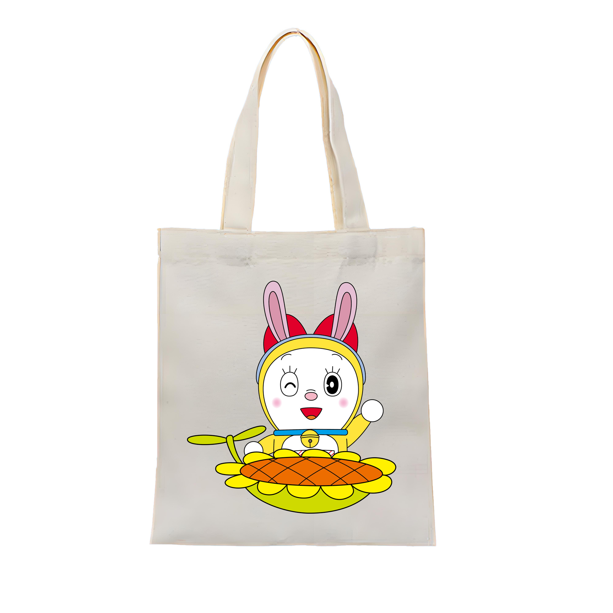 （画像用） ドラえもん ドラミ Doraemon Dorami 縦型キャンバス生地手提げバッグ　トートバッグ