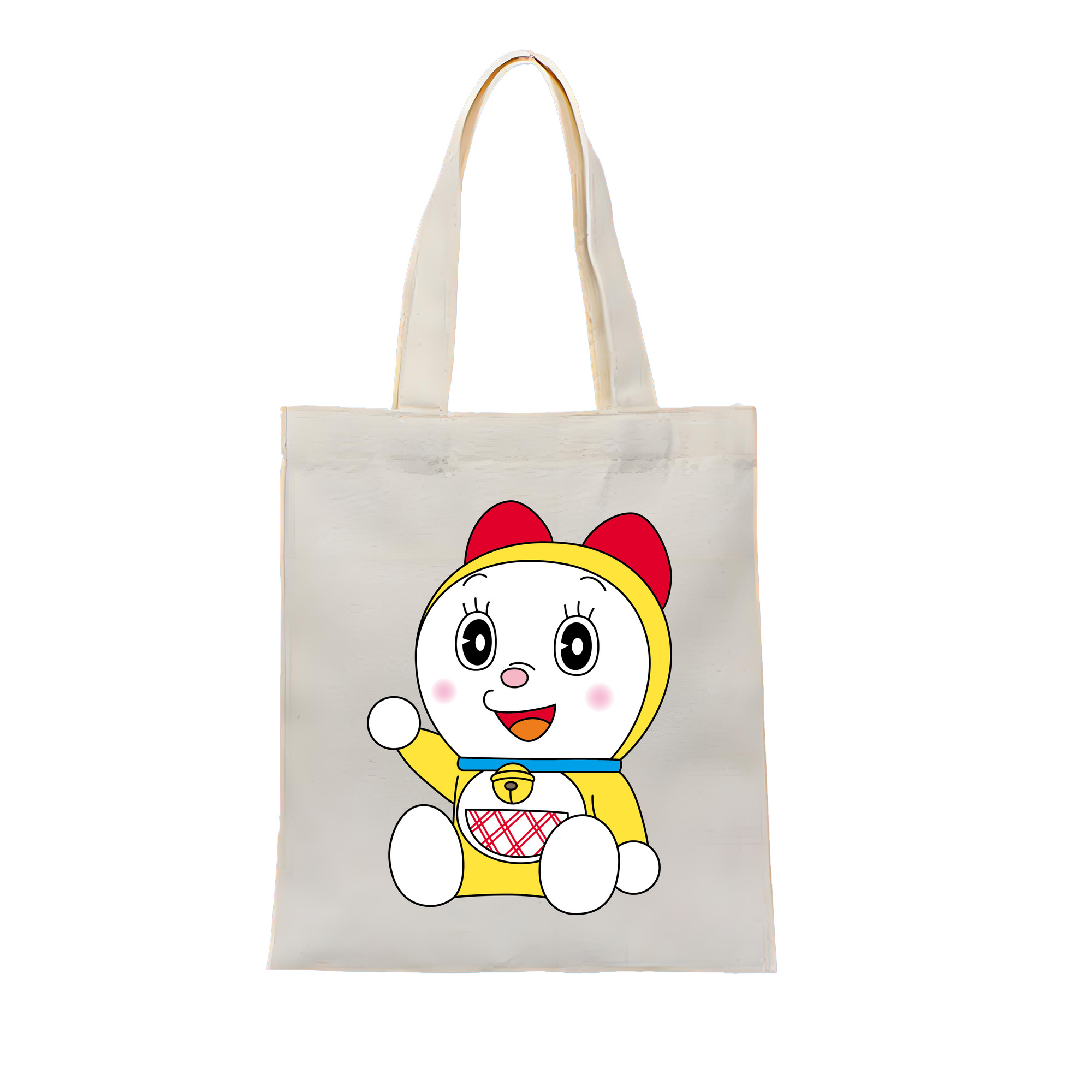 （画像用） ドラえもん ドラミ Doraemon Dorami 縦型キャンバス生地手提げバッグ　トートバッグ