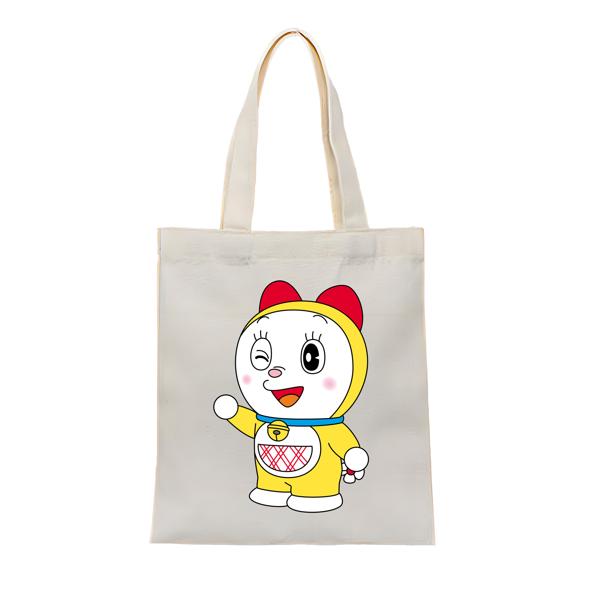 （画像用） ドラえもん ドラミ Doraemon Dorami 縦型キャンバス生地手提げバッグ　トートバッグ