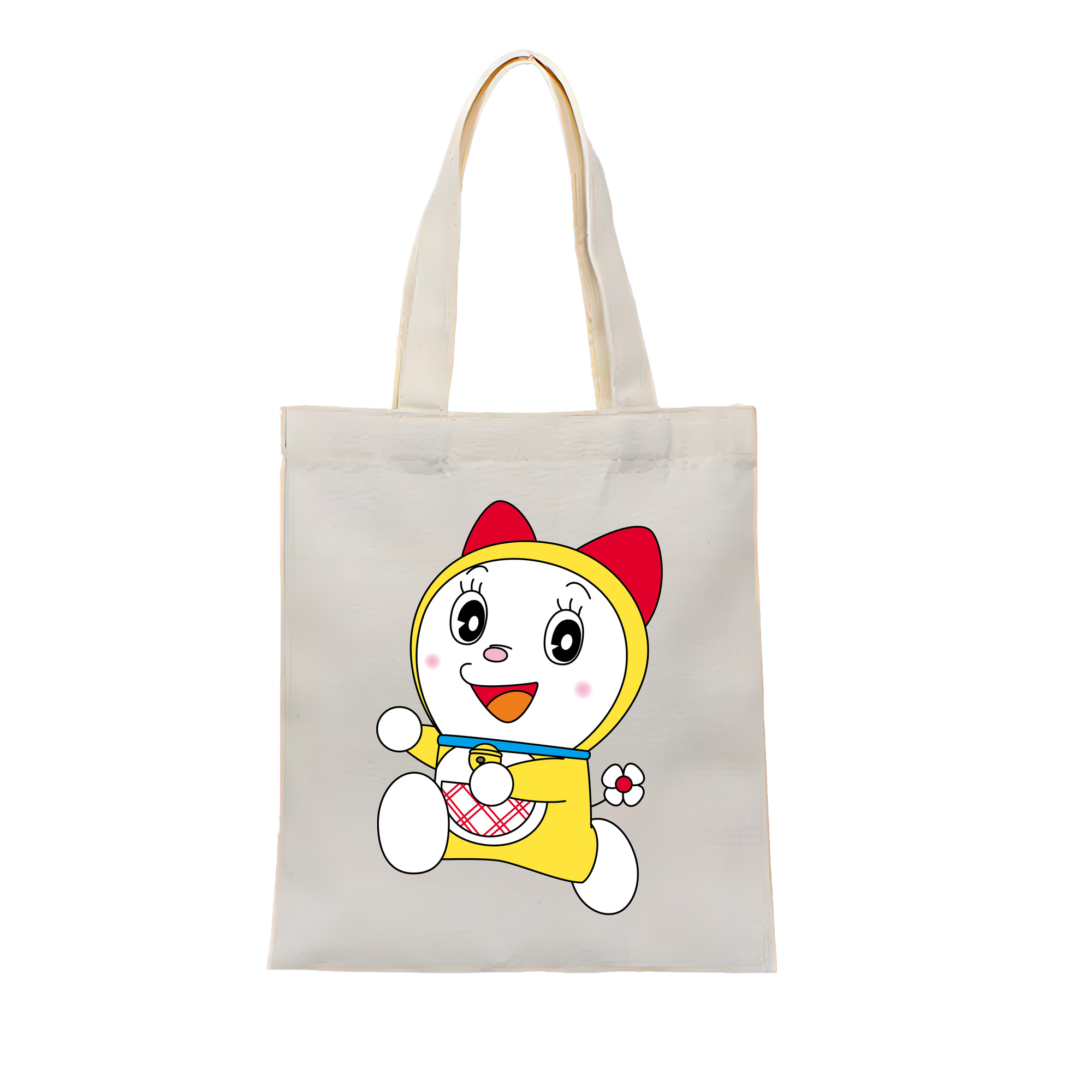 （画像用） ドラえもん ドラミ Doraemon Dorami 縦型キャンバス生地手提げバッグ　トートバッグ
