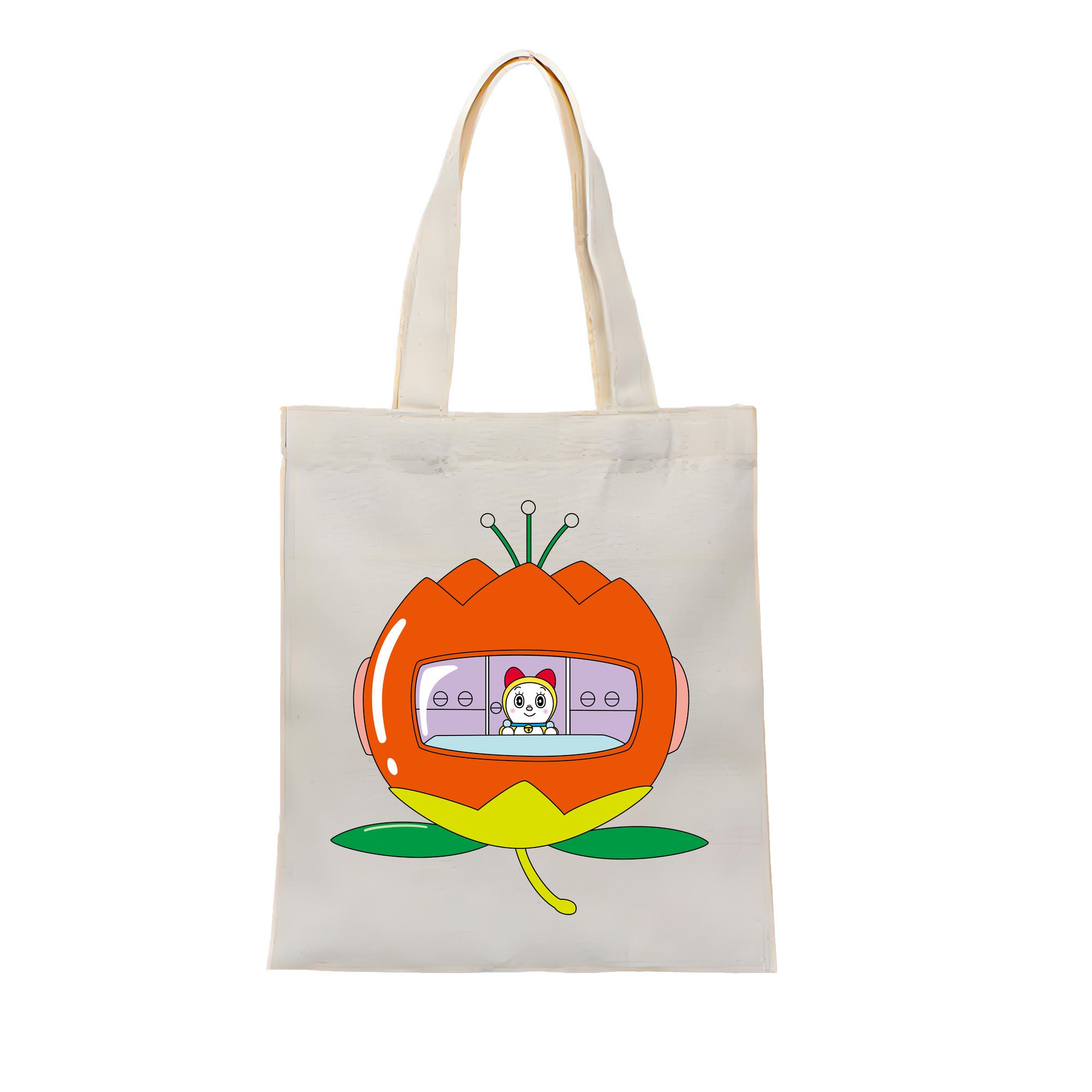 （画像用） ドラえもん ドラミ Doraemon Dorami 縦型キャンバス生地手提げバッグ　トートバッグ