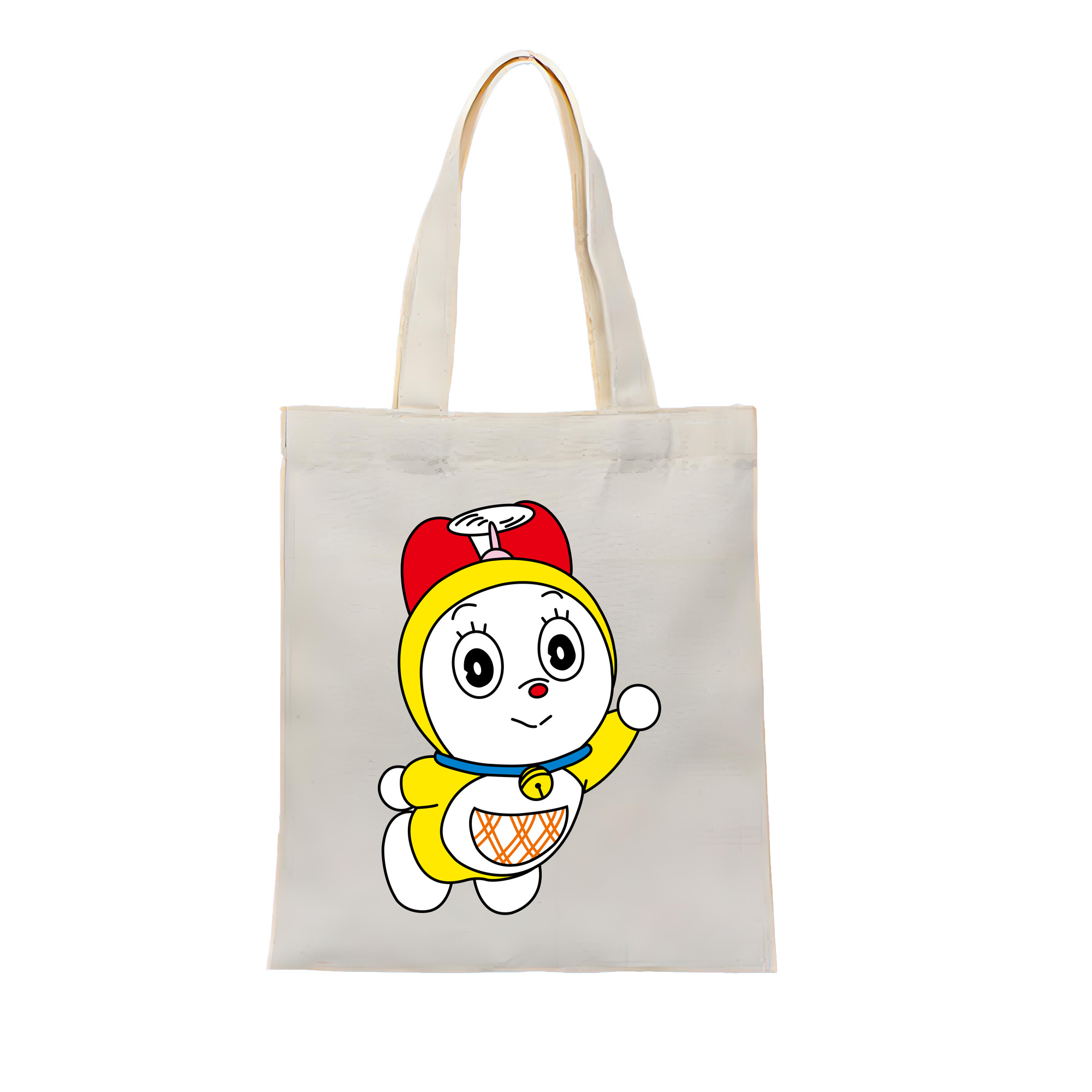 （画像用） ドラえもん ドラミ Doraemon Dorami 縦型キャンバス生地手提げバッグ　トートバッグ