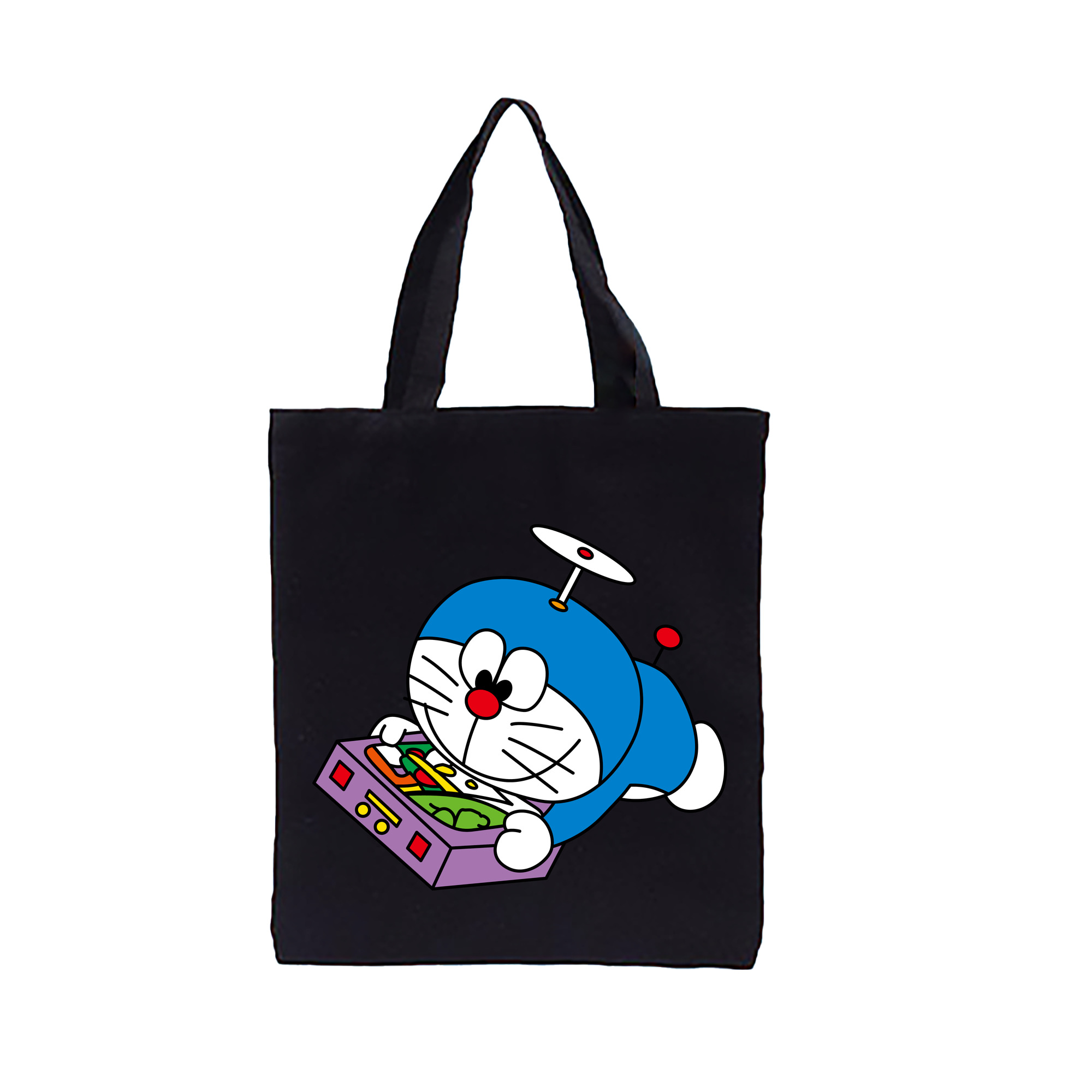 （画像用） ドラえもん Doraemon 縦型キャンバス生地手提げバッグ　トートバッグ