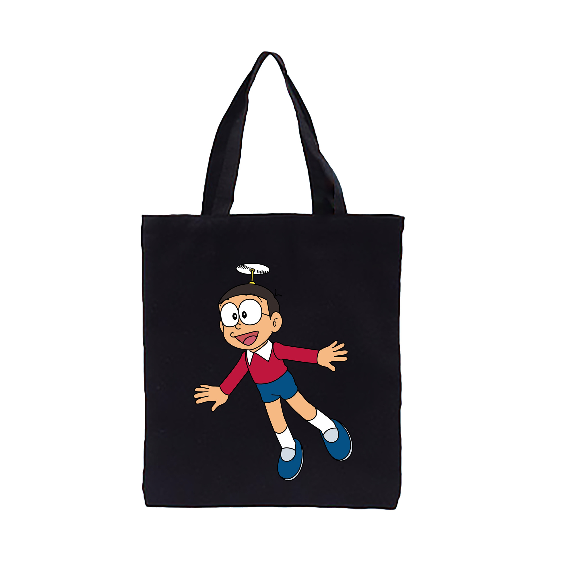（画像用） ドラえもん 野比 のび太 Doraemon Nobita Nobi 縦型キャンバス生地手提げバッグ　トートバッグ
