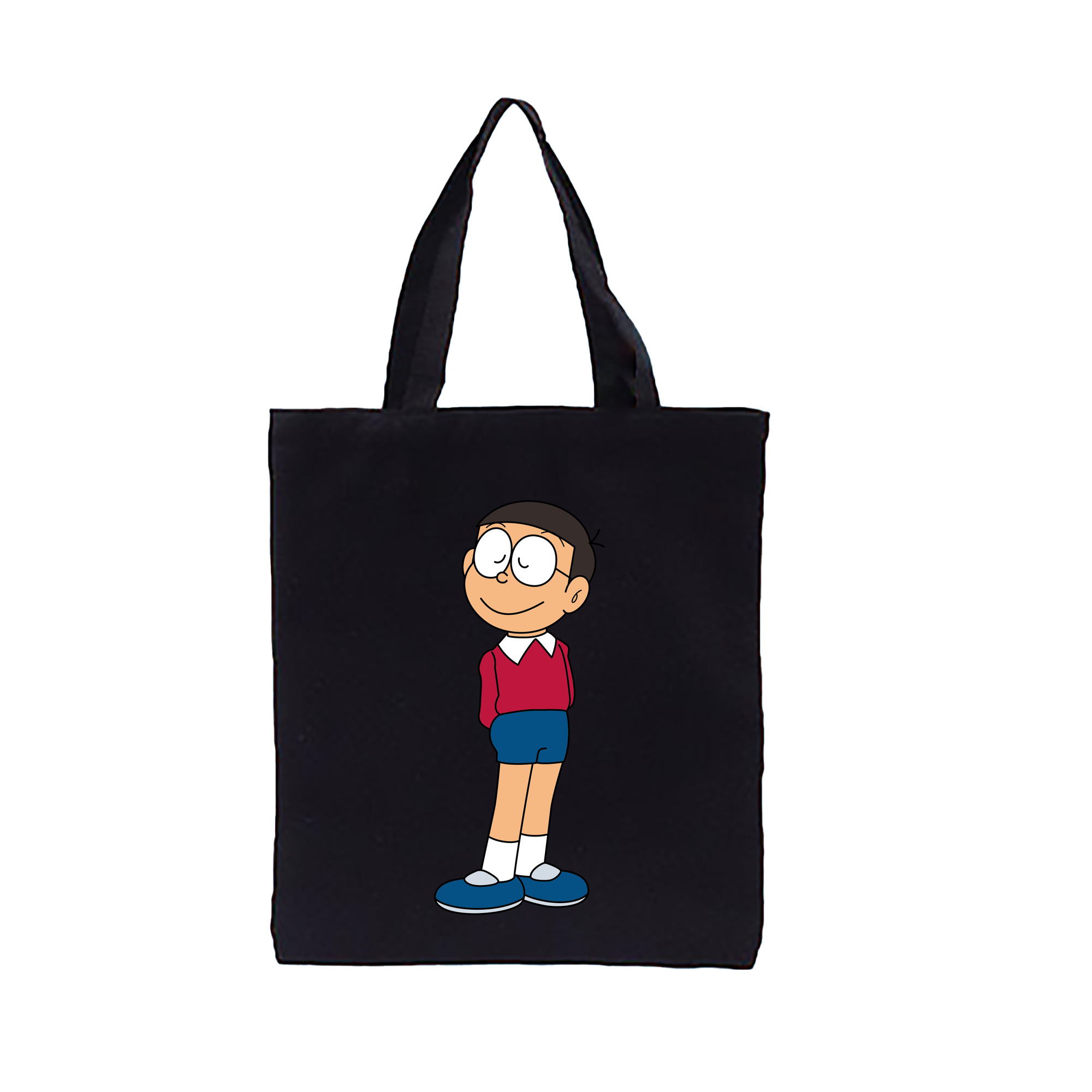 （画像用） ドラえもん 野比 のび太 Doraemon Nobita Nobi 縦型キャンバス生地手提げバッグ　トートバッグ