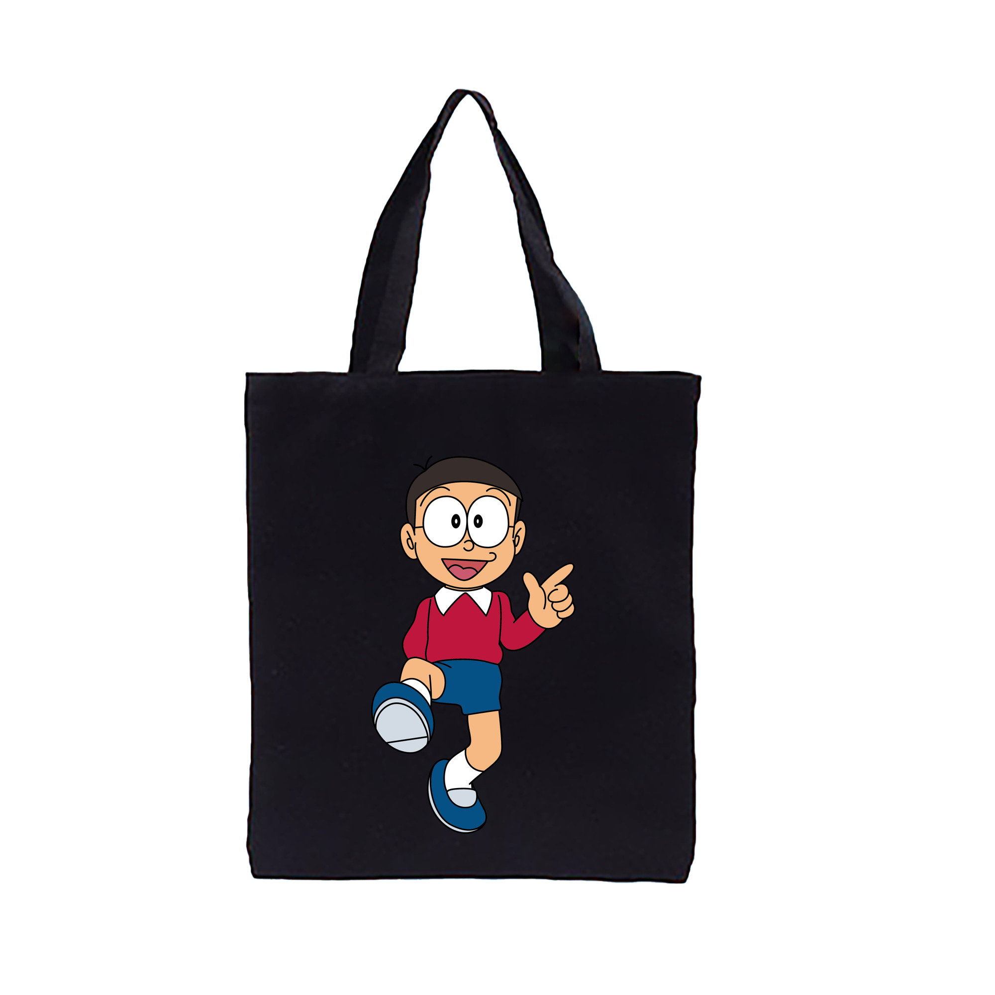 （画像用） ドラえもん 野比 のび太 Doraemon Nobita Nobi 縦型キャンバス生地手提げバッグ　トートバッグ