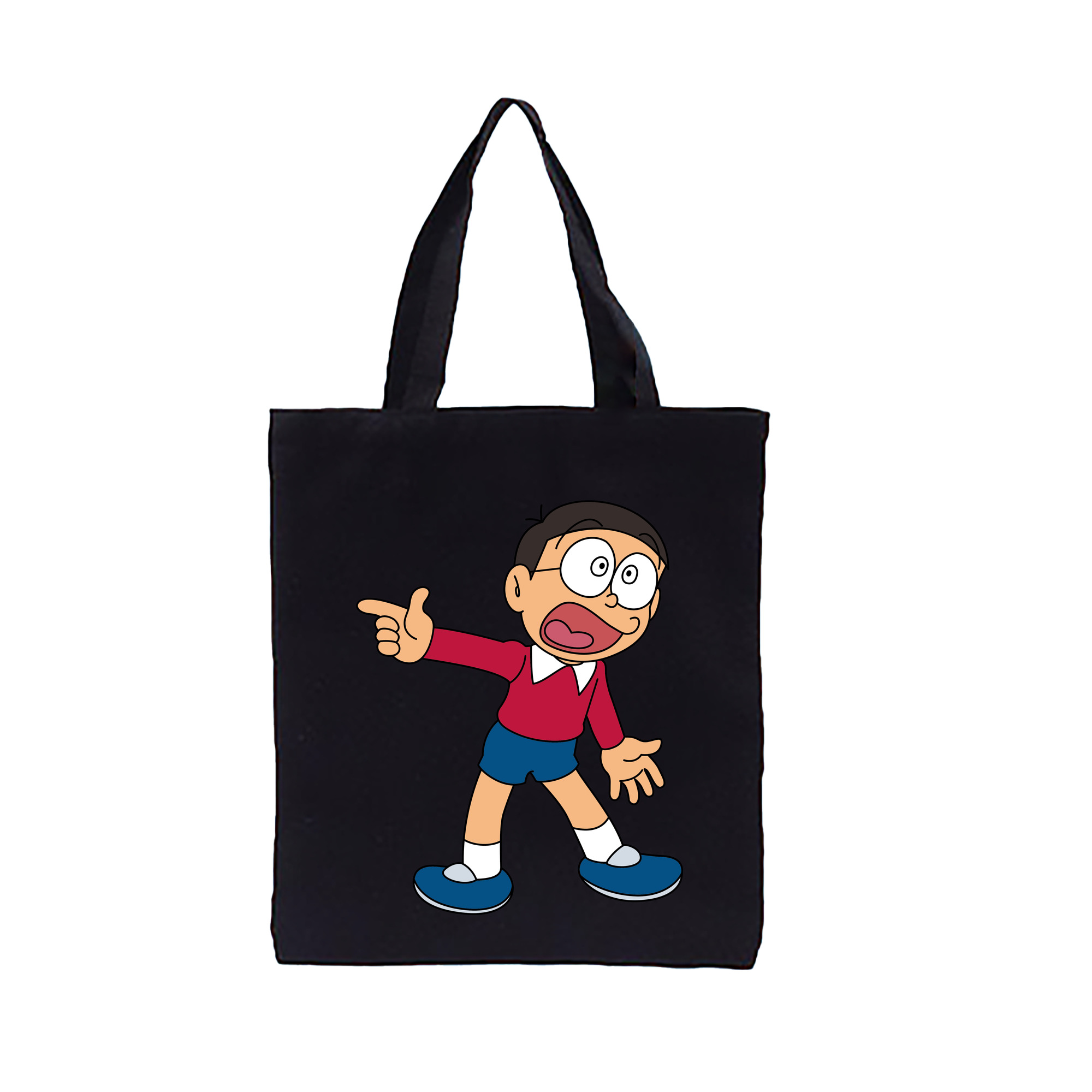 （画像用） ドラえもん 野比 のび太 Doraemon Nobita Nobi 縦型キャンバス生地手提げバッグ　トートバッグ