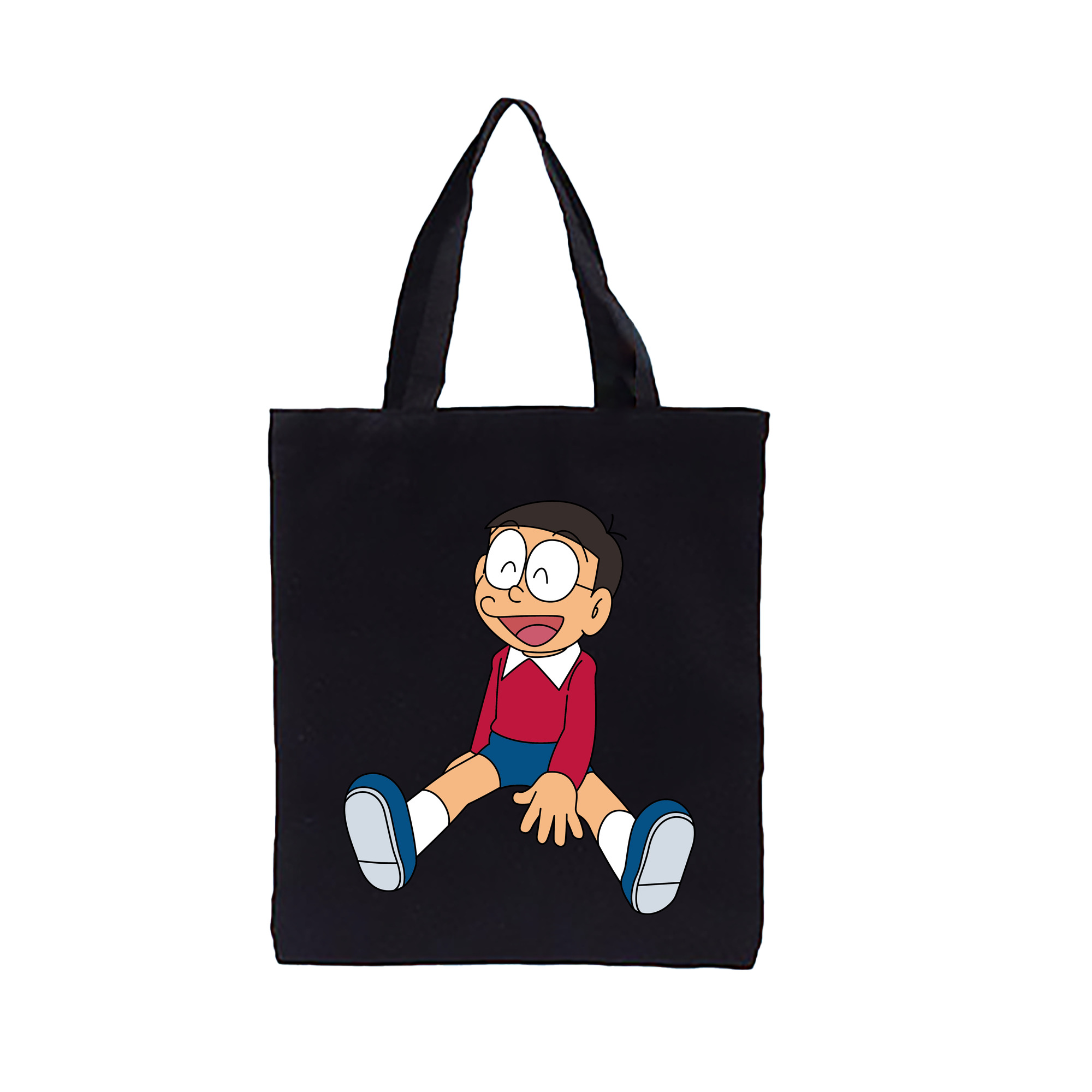 （画像用） ドラえもん 野比 のび太 Doraemon Nobita Nobi 縦型キャンバス生地手提げバッグ　トートバッグ