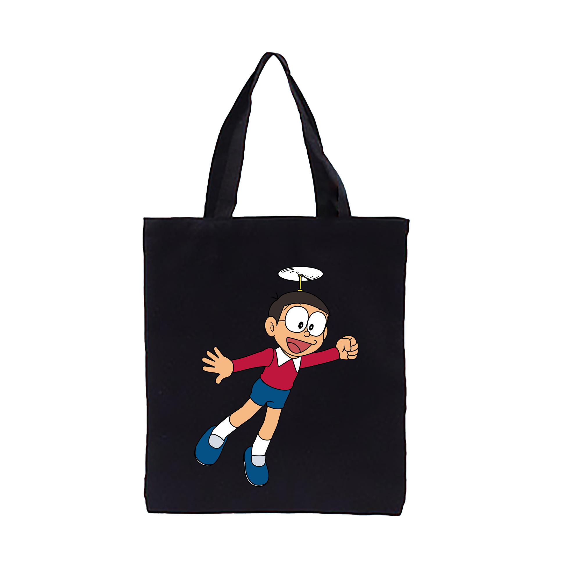 （画像用） ドラえもん 野比 のび太 Doraemon Nobita Nobi 縦型キャンバス生地手提げバッグ　トートバッグ