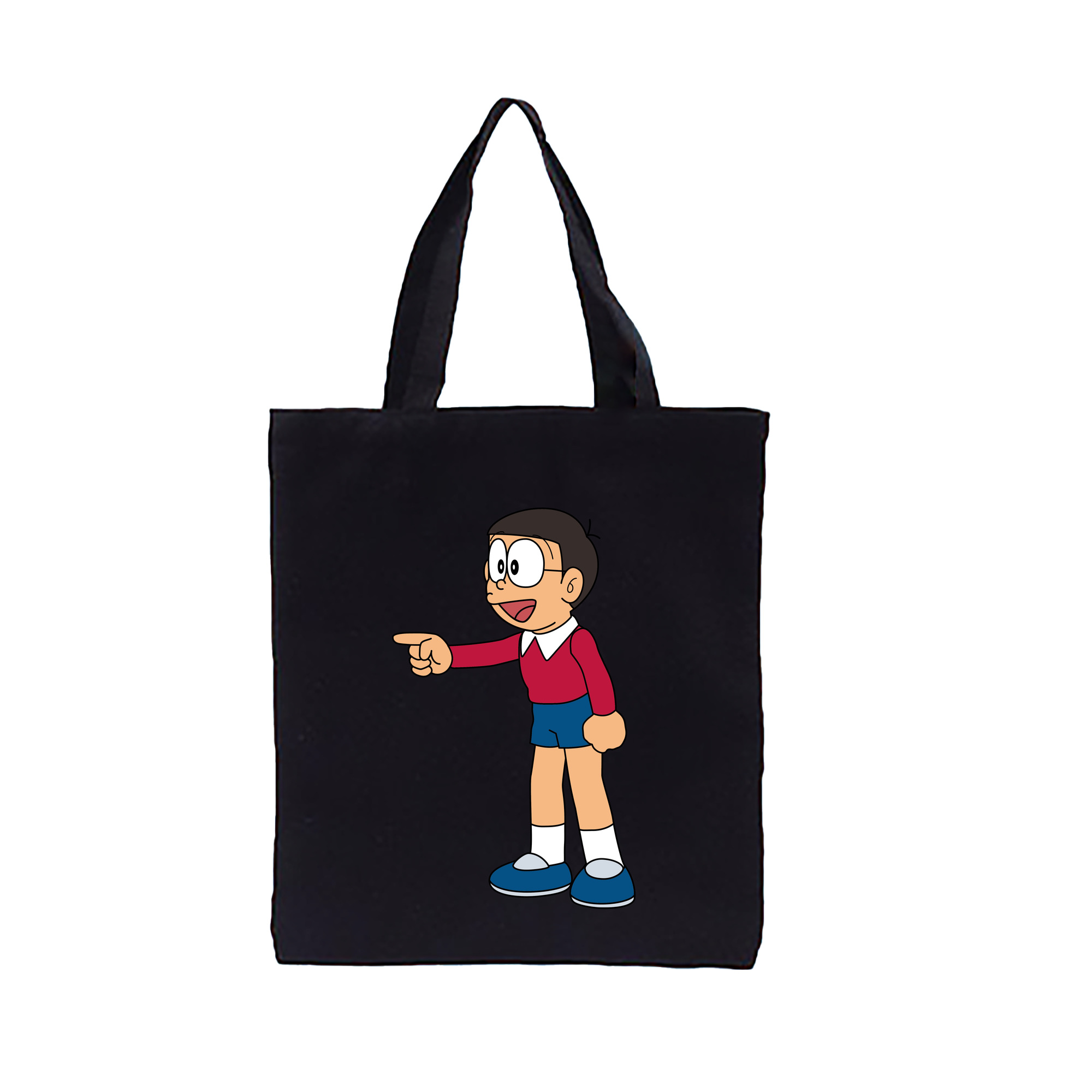（画像用） ドラえもん 野比 のび太 Doraemon Nobita Nobi 縦型キャンバス生地手提げバッグ　トートバッグ