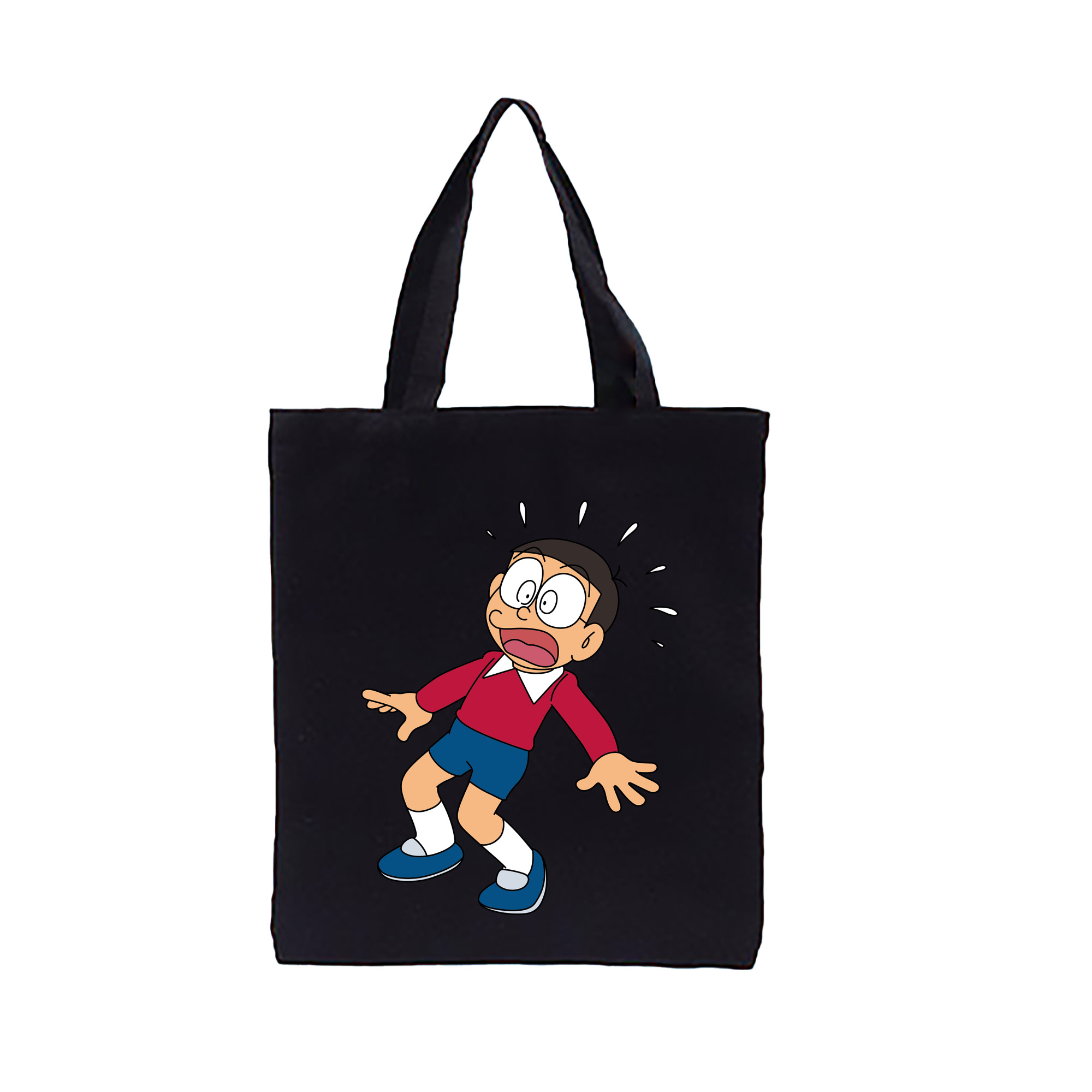 （画像用） ドラえもん 野比 のび太 Doraemon Nobita Nobi 縦型キャンバス生地手提げバッグ　トートバッグ