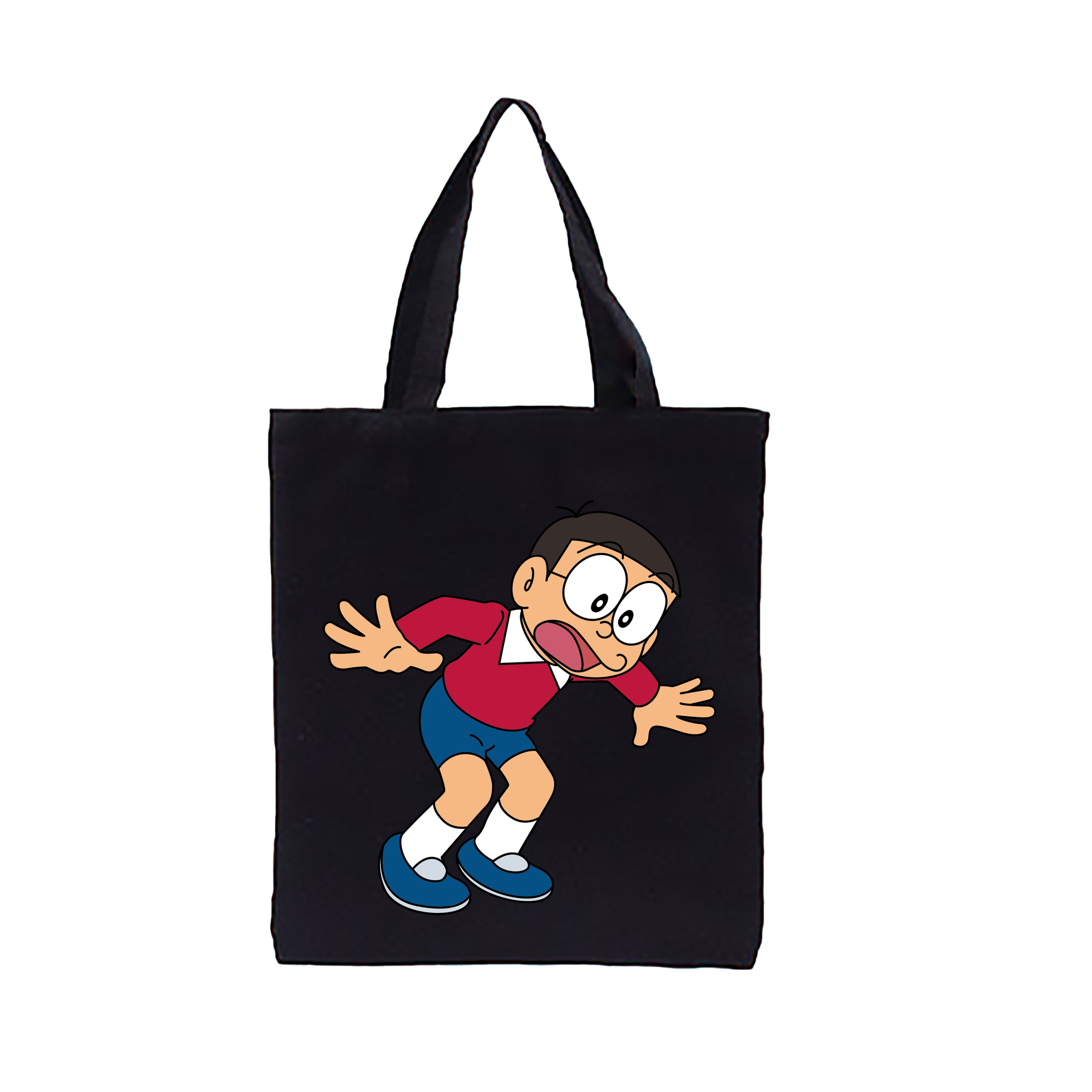 （画像用） ドラえもん 野比 のび太 Doraemon Nobita Nobi 縦型キャンバス生地手提げバッグ　トートバッグ