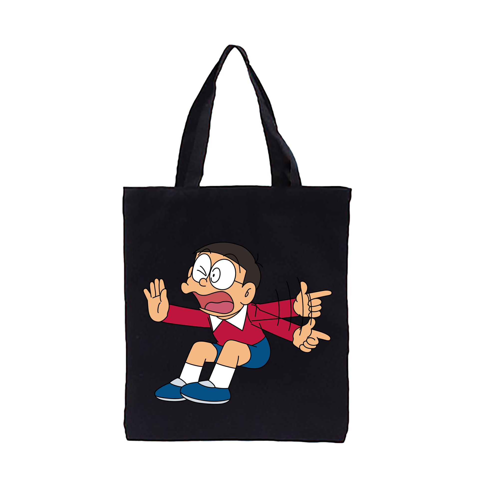 （画像用） ドラえもん 野比 のび太 Doraemon Nobita Nobi 縦型キャンバス生地手提げバッグ　トートバッグ