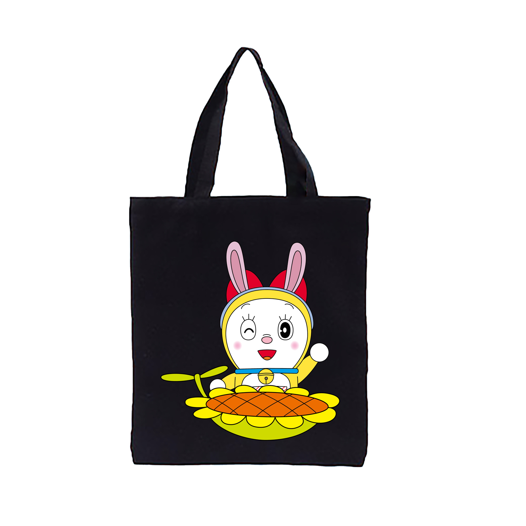 （画像用） ドラえもん ドラミ Doraemon Dorami 縦型キャンバス生地手提げバッグ　トートバッグ