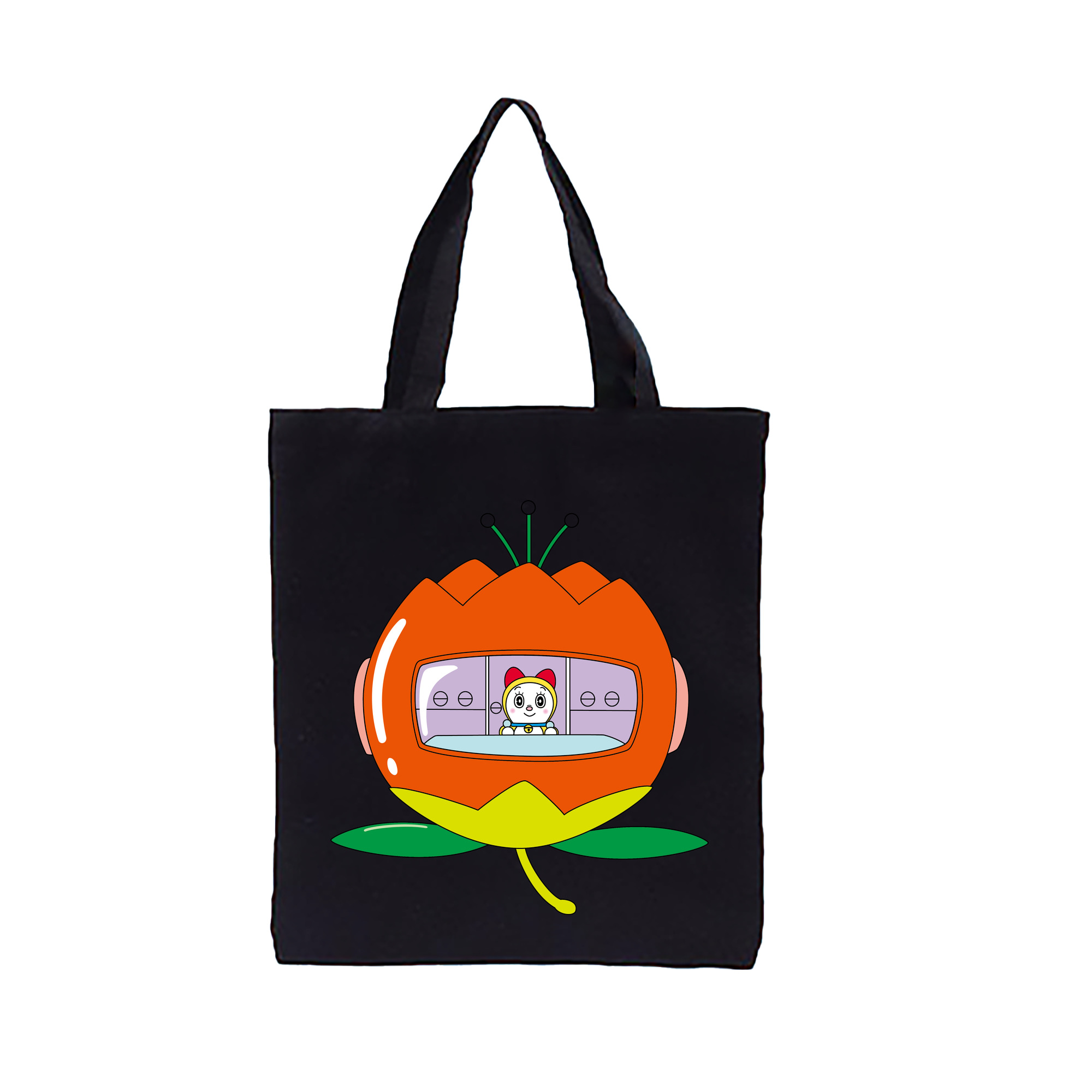 （画像用） ドラえもん ドラミ Doraemon Dorami 縦型キャンバス生地手提げバッグ　トートバッグ