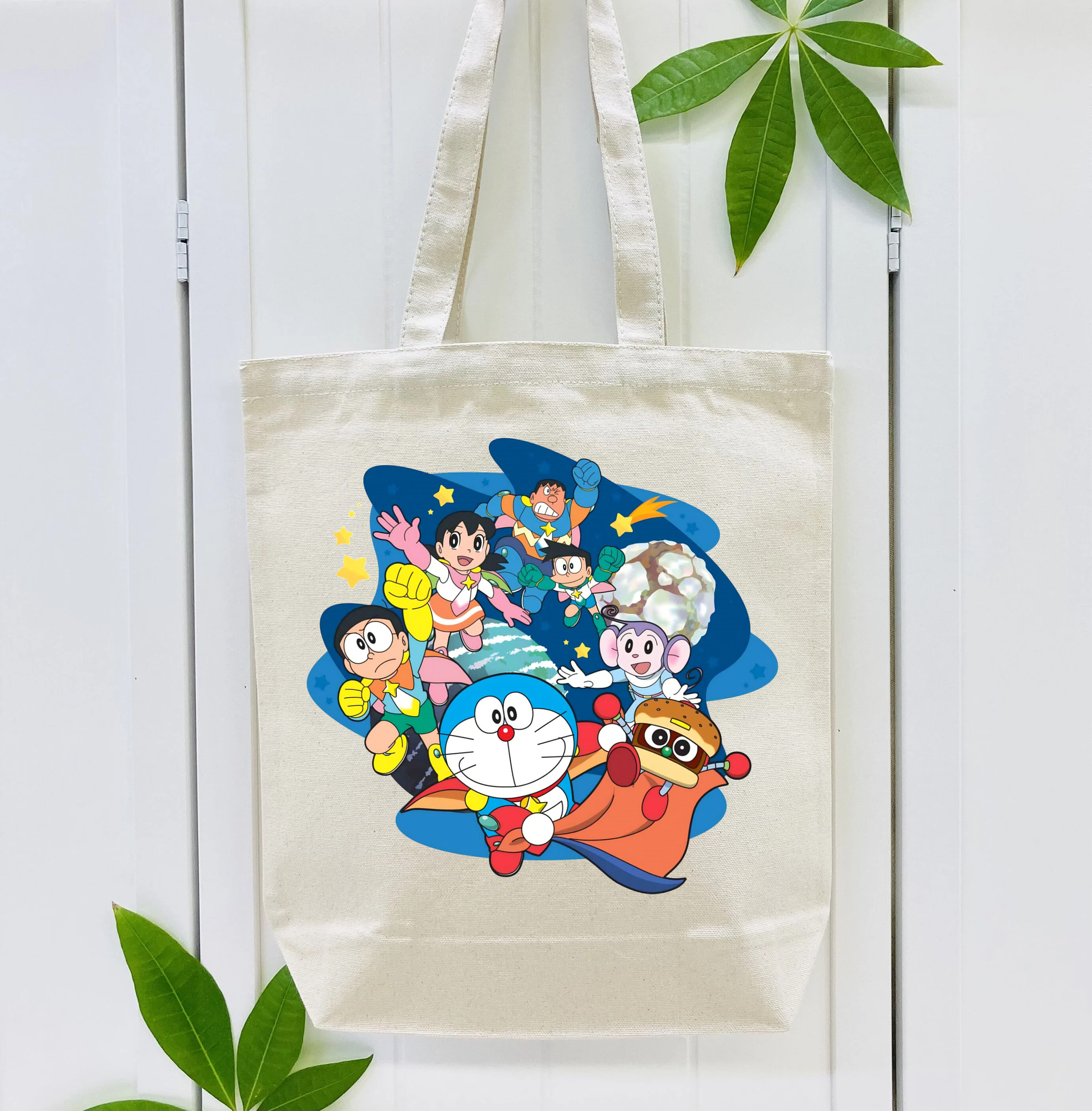 ドラえもん Doraemon 縦型キャンバス生地手提げバッグ　トートバッグ
