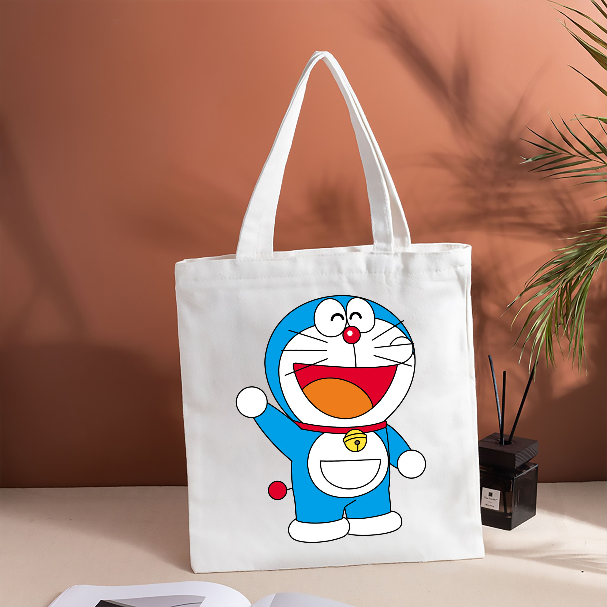 ドラえもん Doraemon 縦型キャンバス生地手提げバッグ　トートバッグ