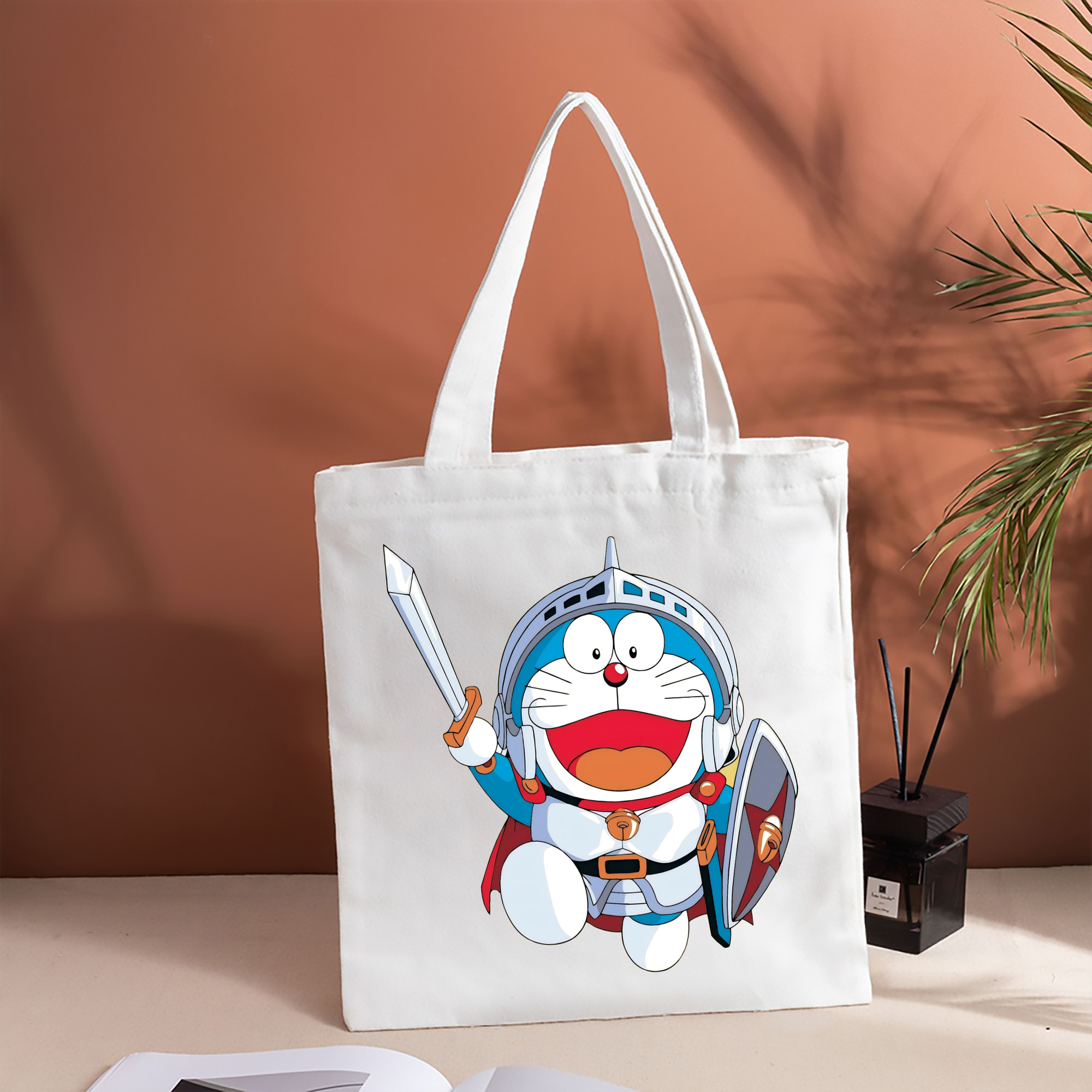 ドラえもん Doraemon 縦型キャンバス生地手提げバッグ　トートバッグ