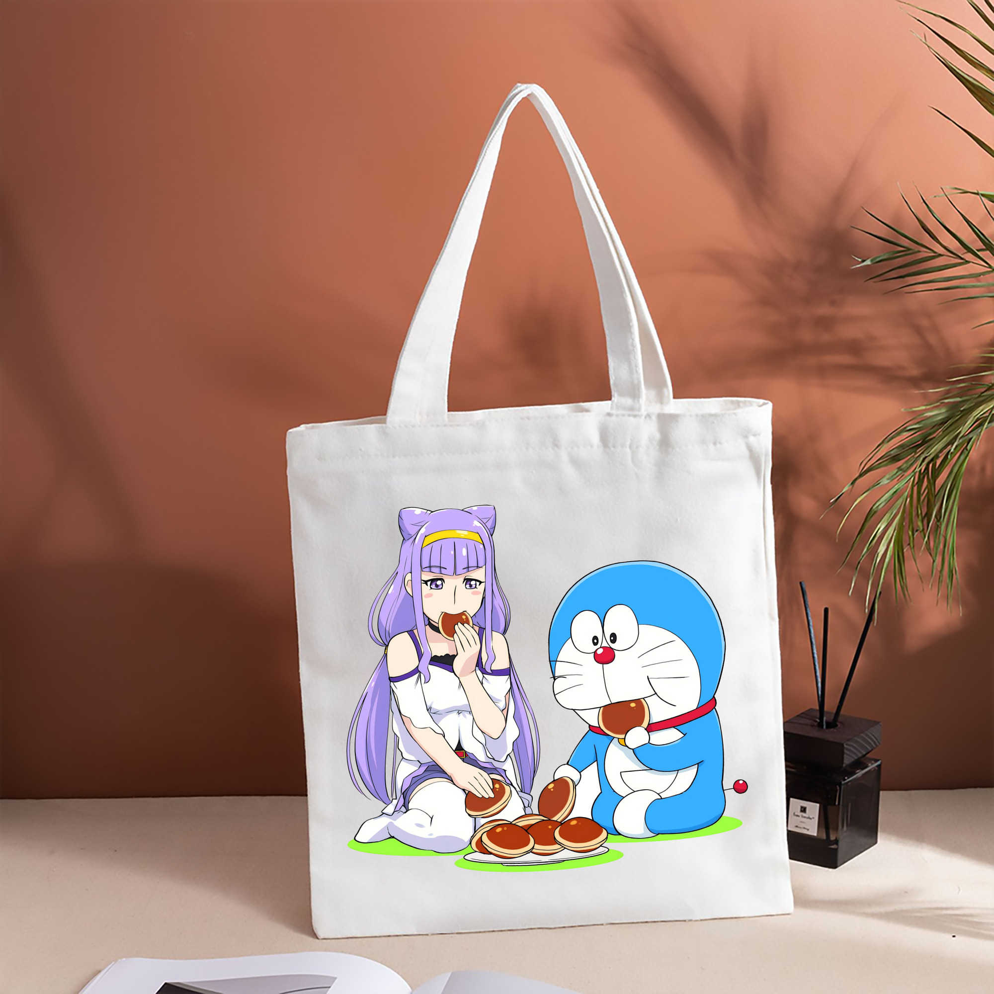 ドラえもん Doraemon 縦型キャンバス生地手提げバッグ　トートバッグ
