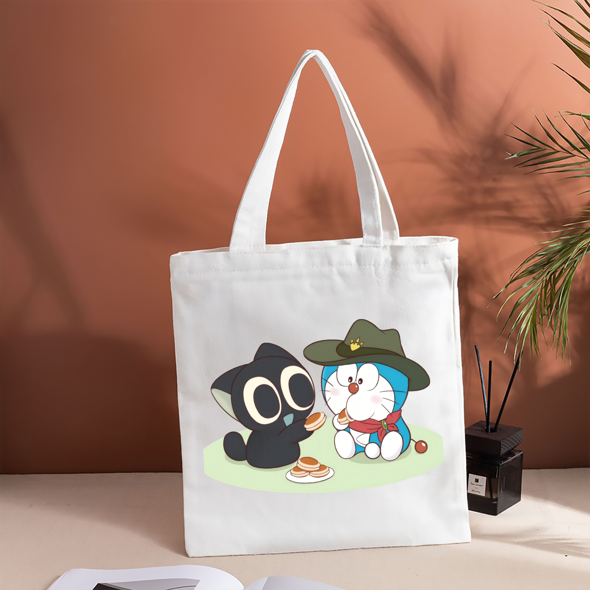 ドラえもん Doraemon 縦型キャンバス生地手提げバッグ　トートバッグ