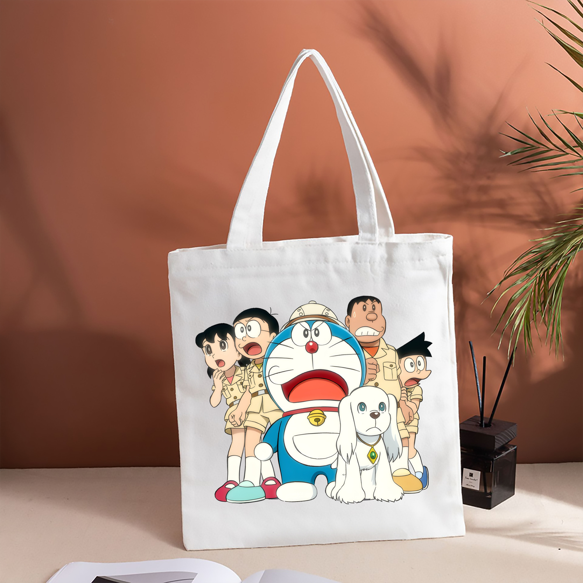 ドラえもん Doraemon 縦型キャンバス生地手提げバッグ　トートバッグ