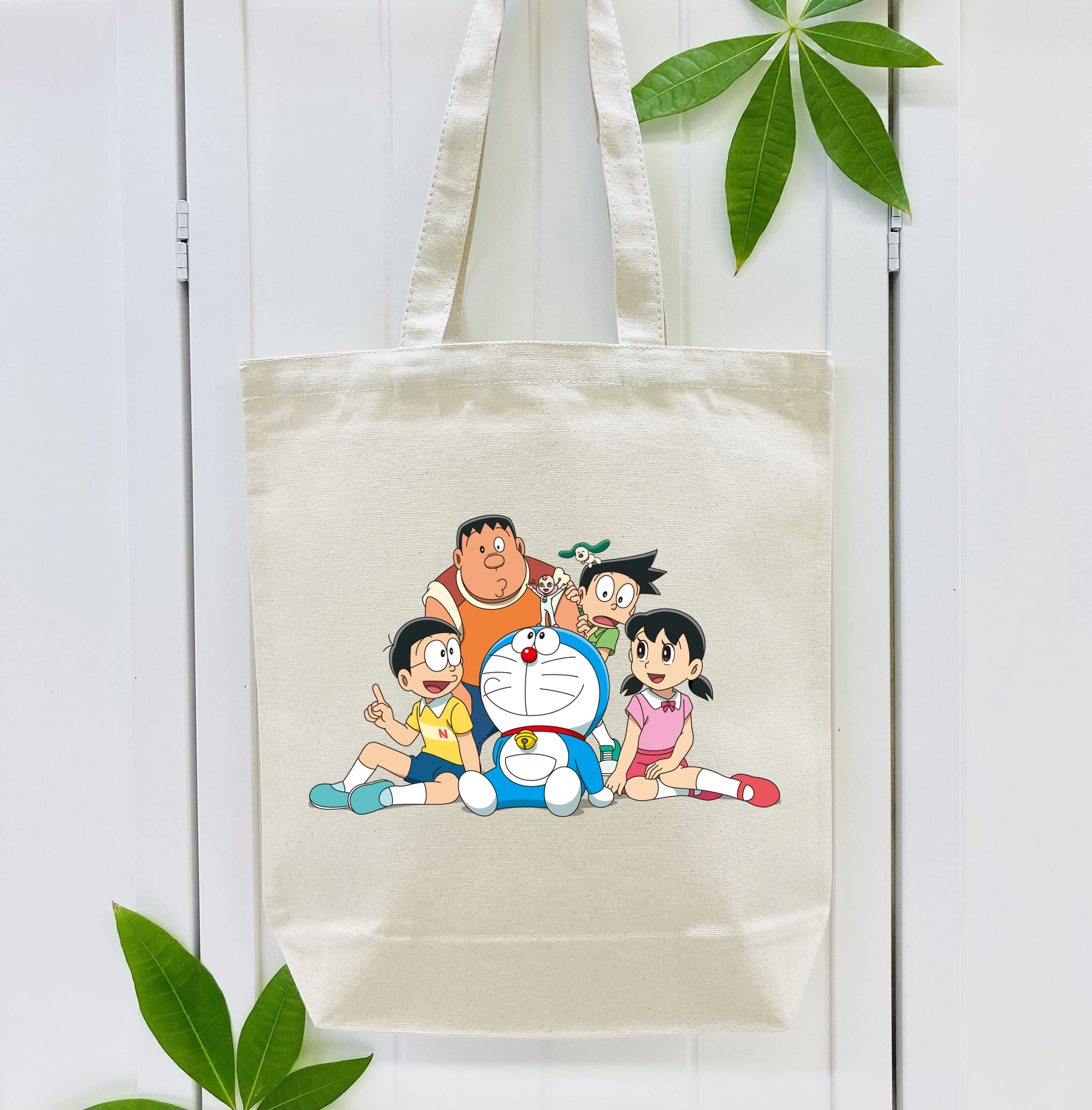 ドラえもん Doraemon 縦型キャンバス生地手提げバッグ　トートバッグ