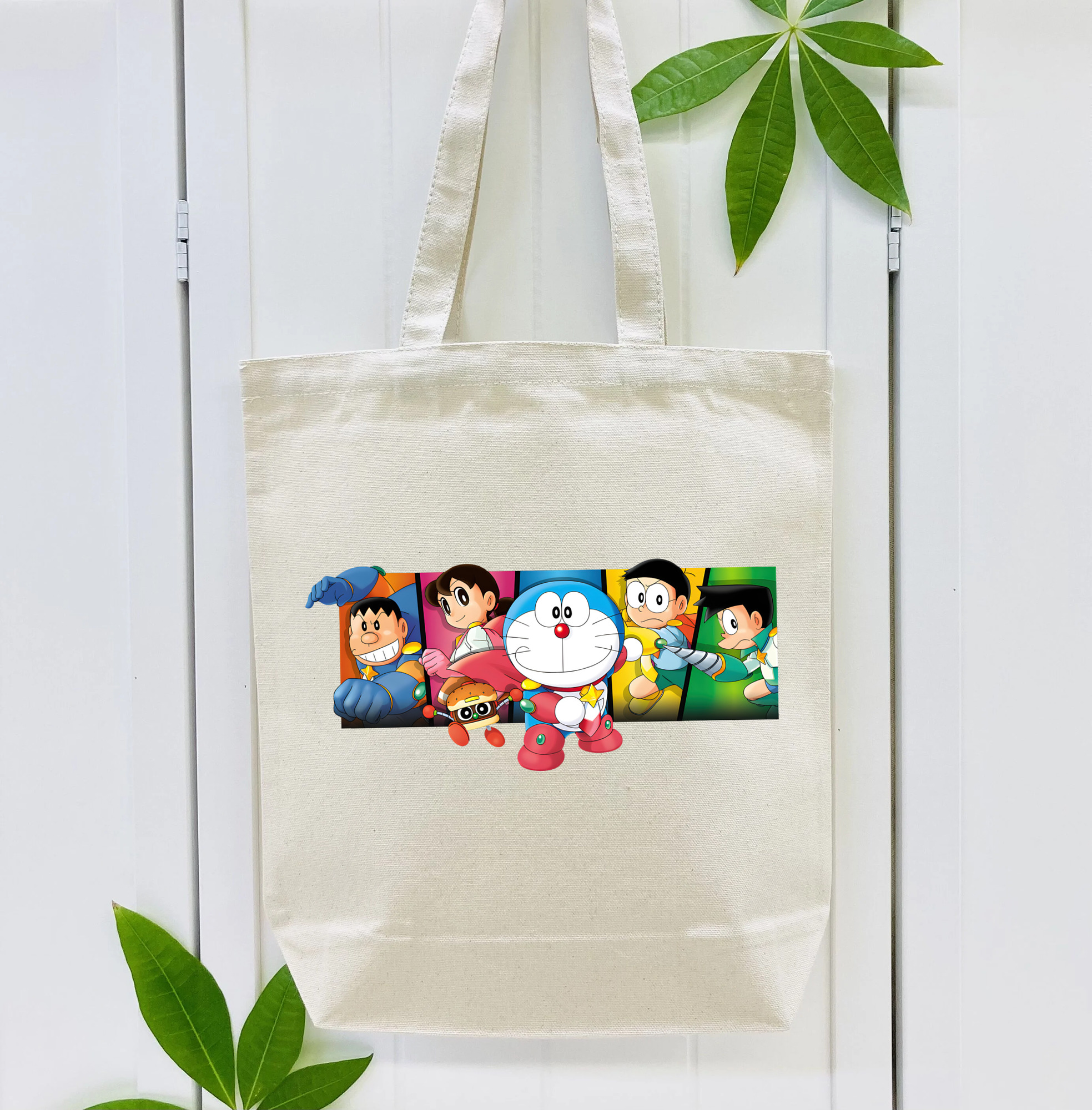 ドラえもん Doraemon 縦型キャンバス生地手提げバッグ　トートバッグ