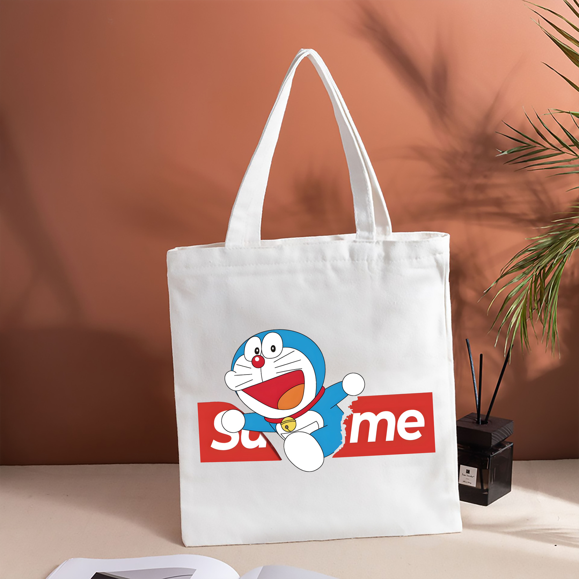 ドラえもん Doraemon 縦型キャンバス生地手提げバッグ　トートバッグ