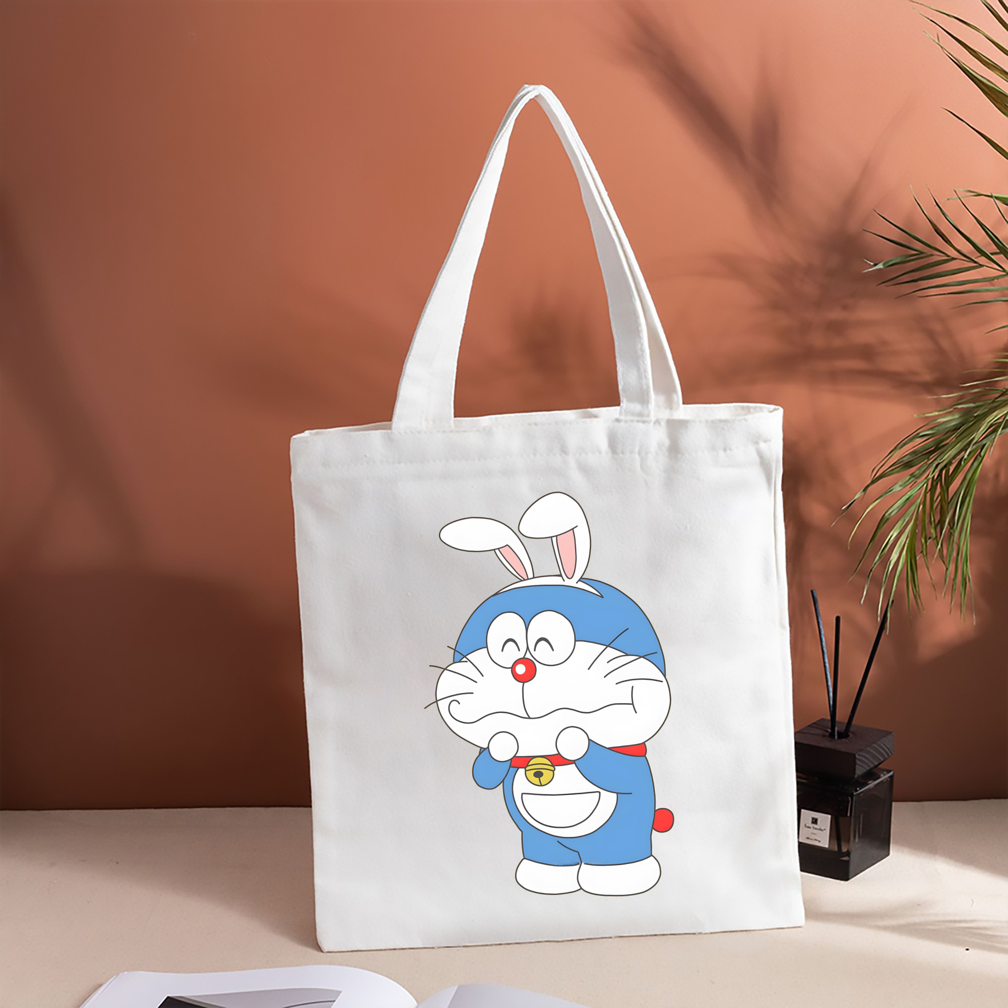 ドラえもん Doraemon 縦型キャンバス生地手提げバッグ　トートバッグ