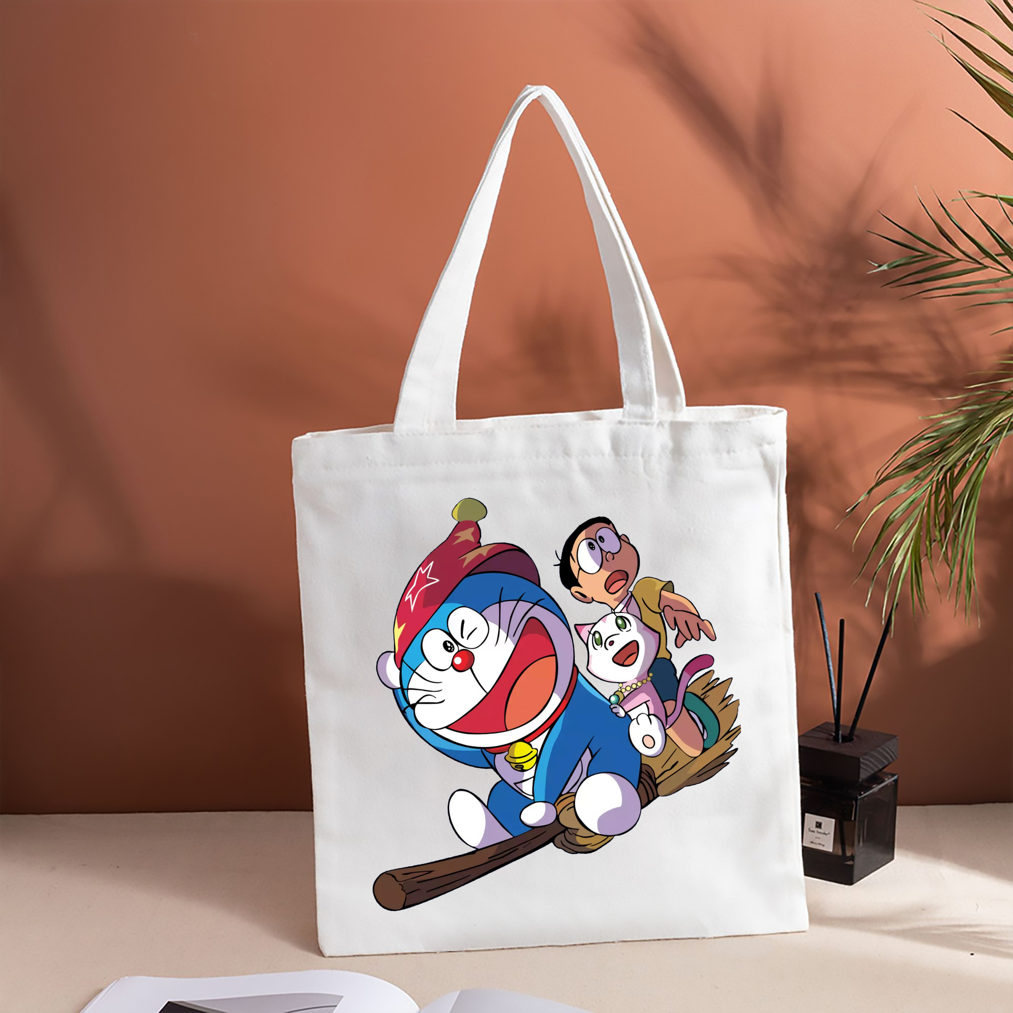 ドラえもん Doraemon 縦型キャンバス生地手提げバッグ　トートバッグ