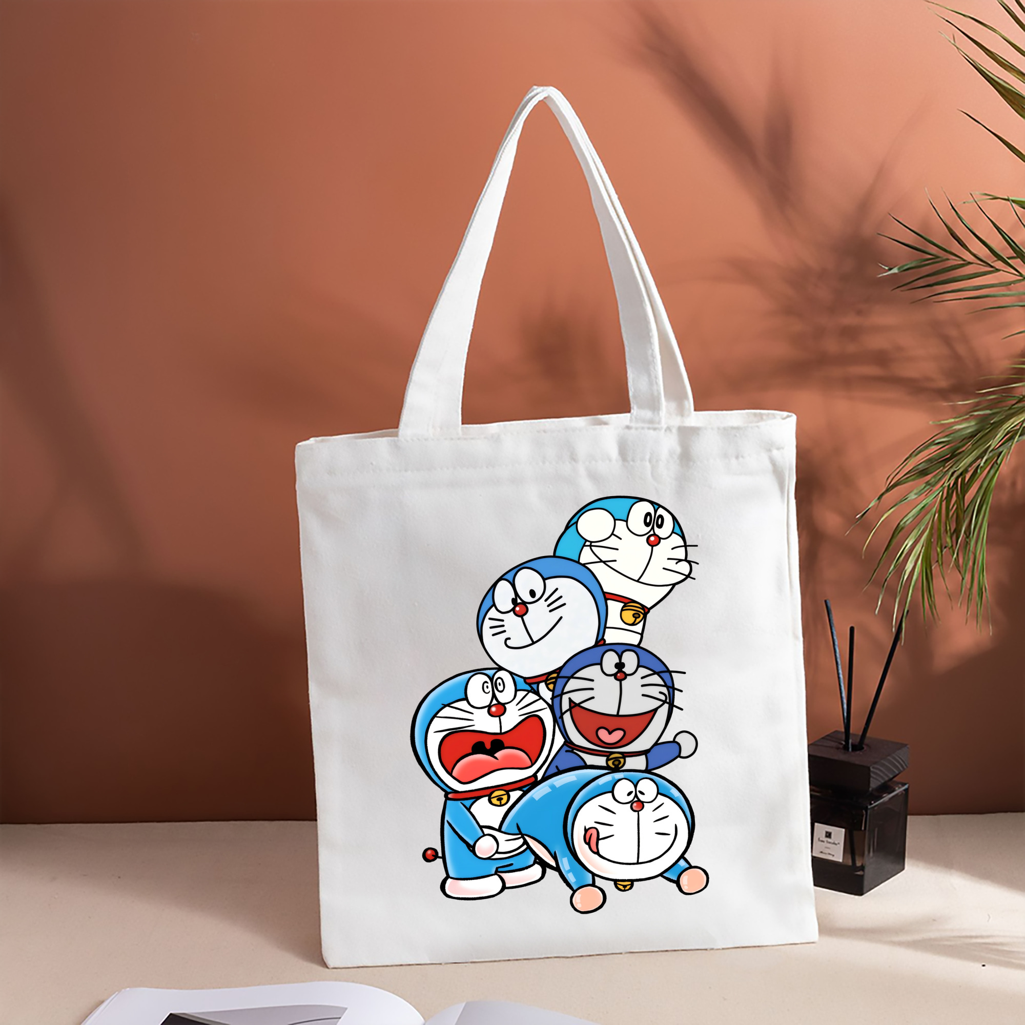 ドラえもん Doraemon 縦型キャンバス生地手提げバッグ　トートバッグ